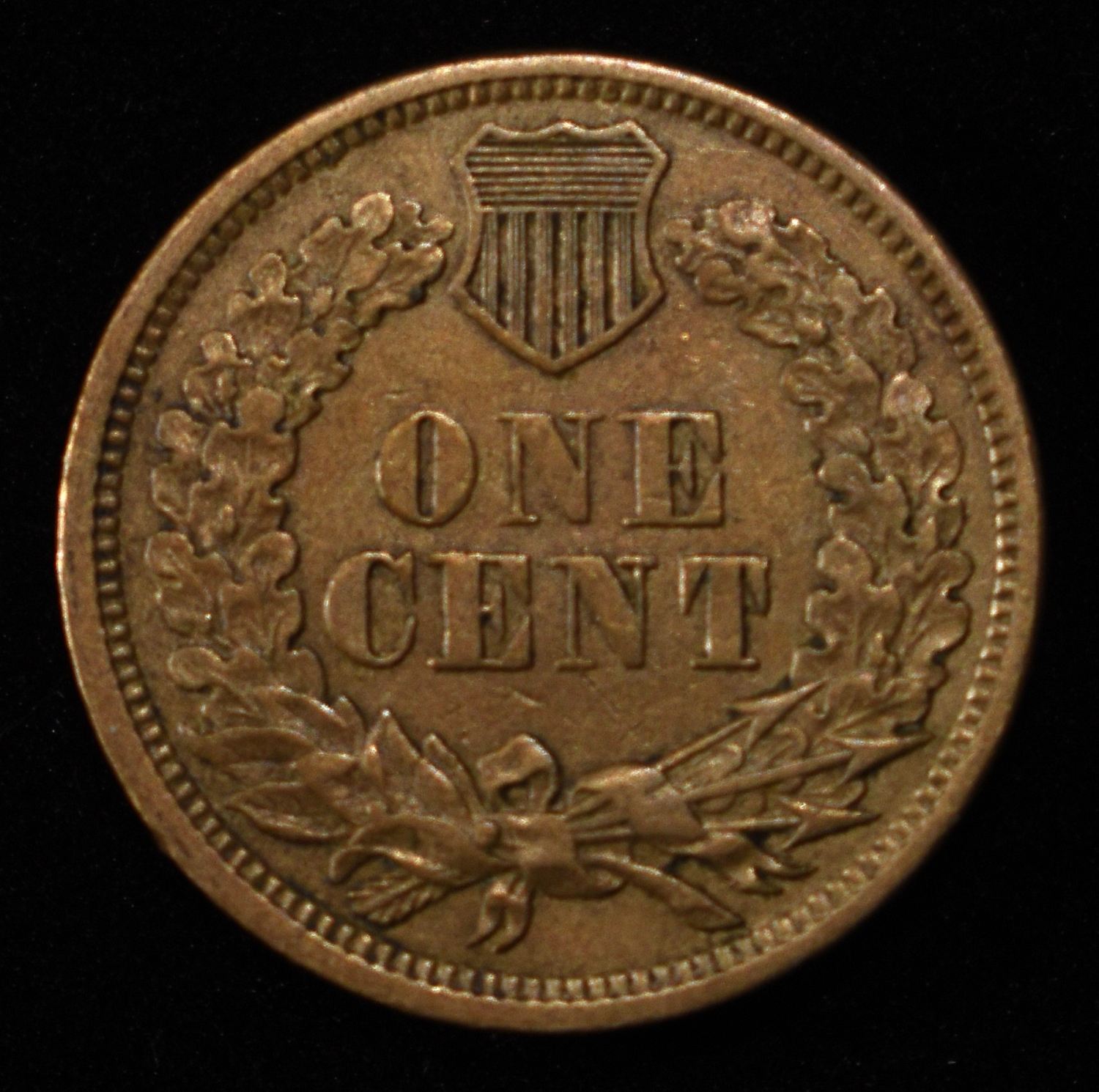 1860 INDIAN HEAD CENT AU/BU