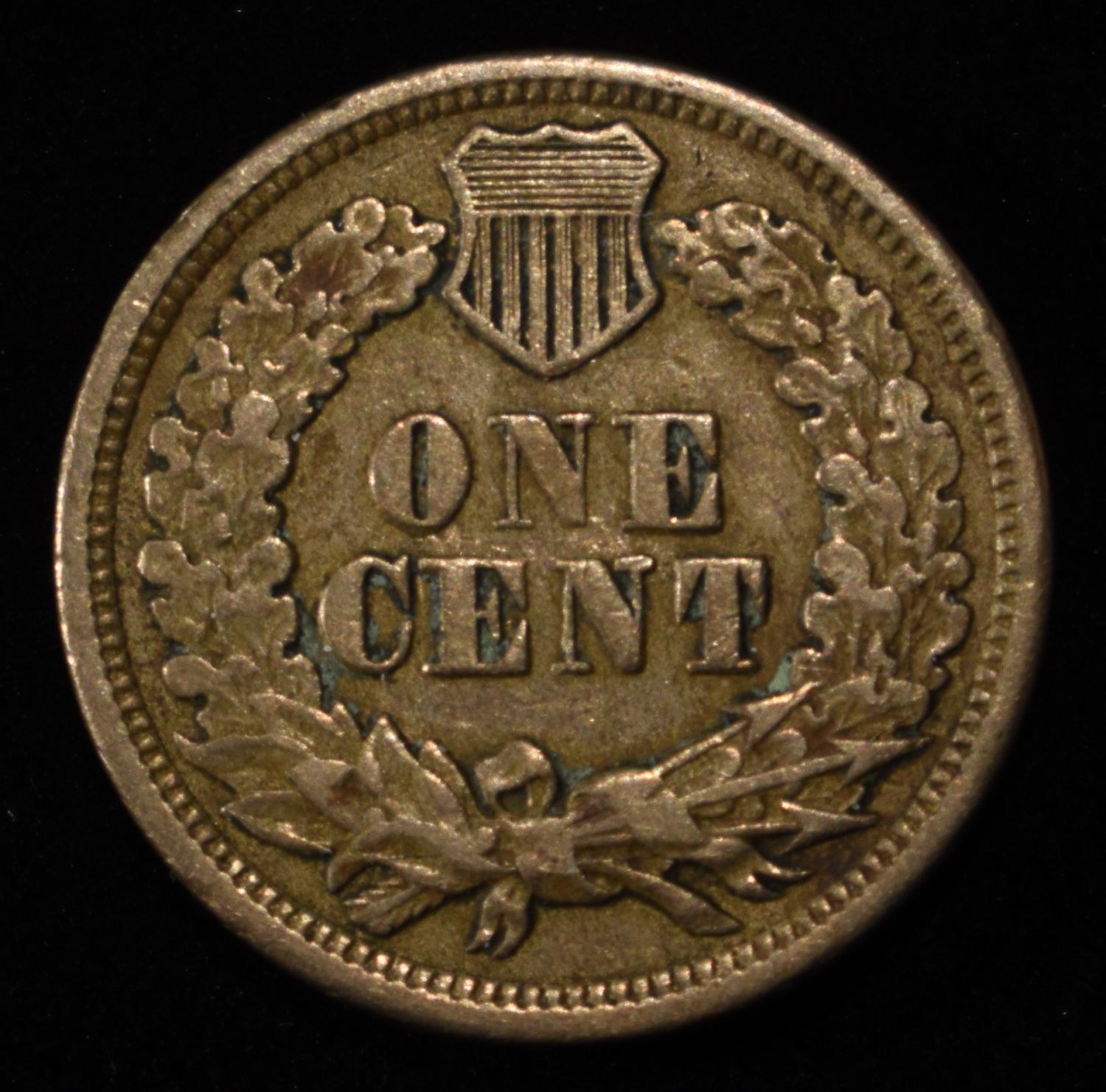 1863 INDIAN HEAD CENT AU/BU