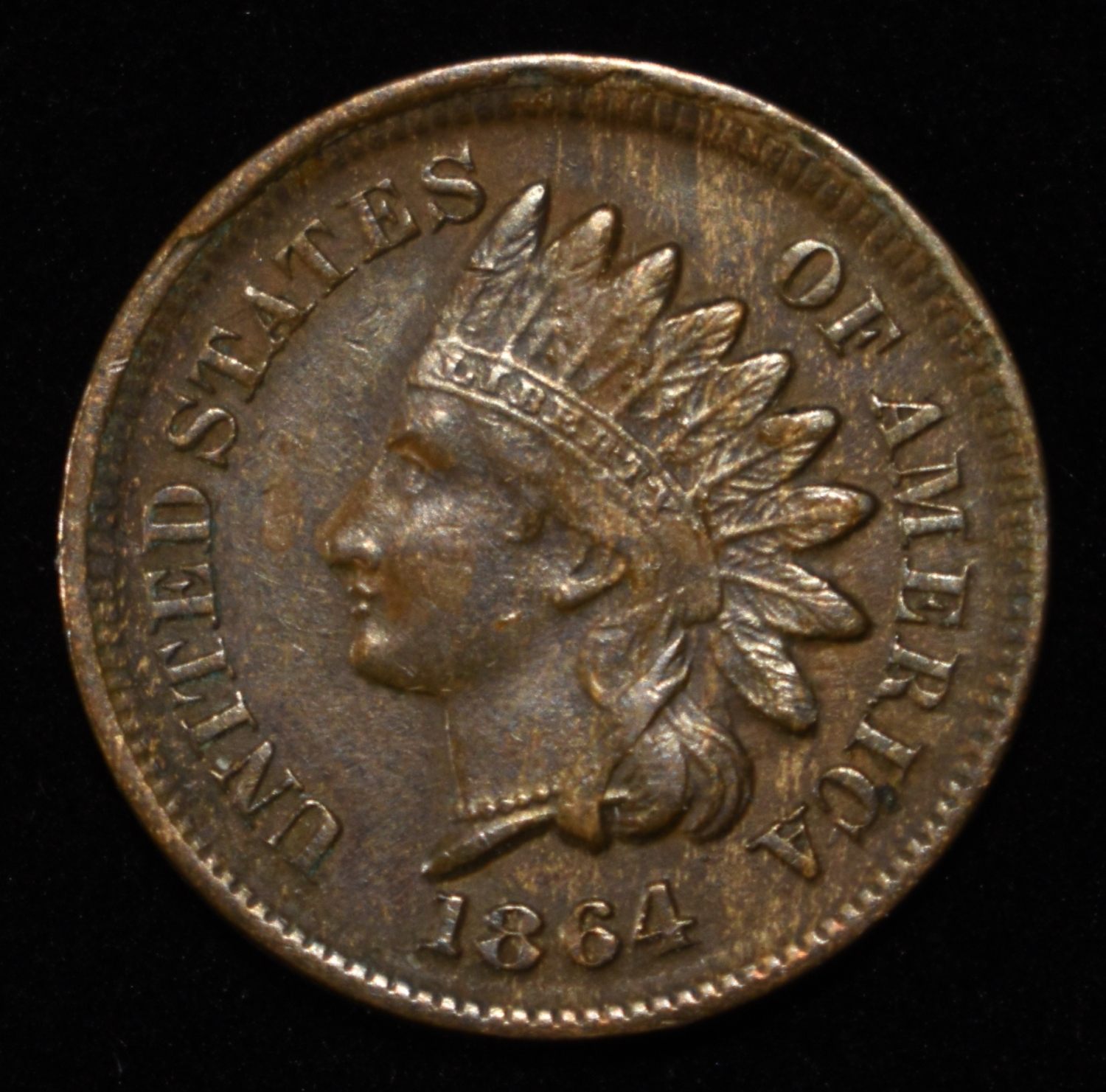 1864 INDIAN HEAD CENT GEM BU BN