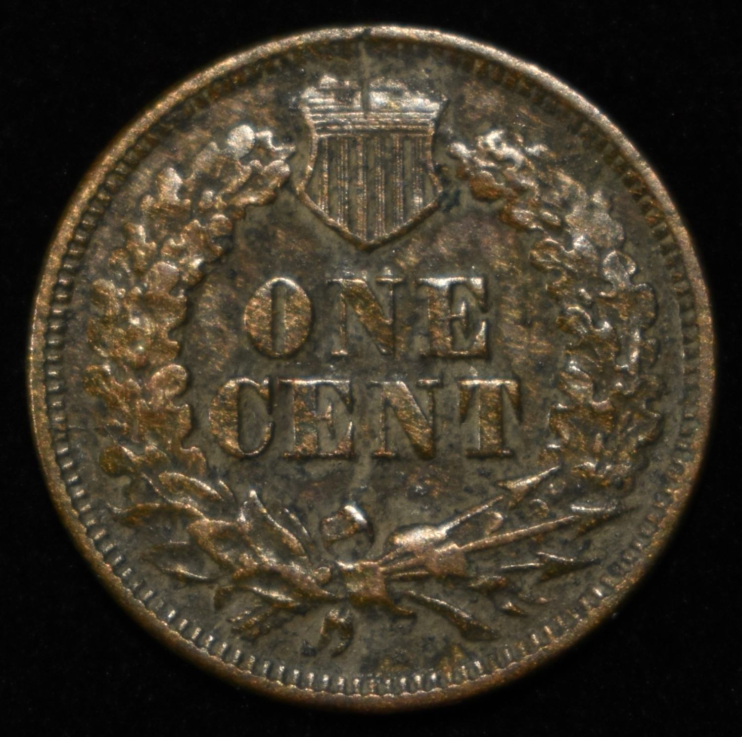 1868 INDIAN HEAD CENT XF