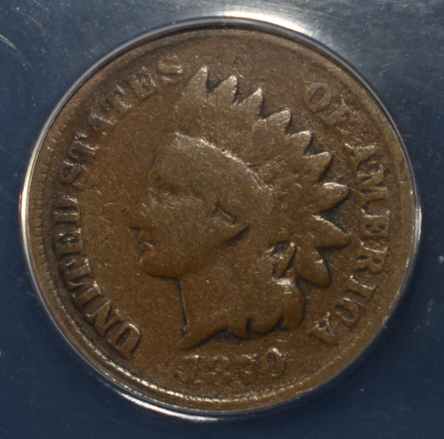 1870 INDIAN CENT G4 PICK AXE VARIETY ANACS