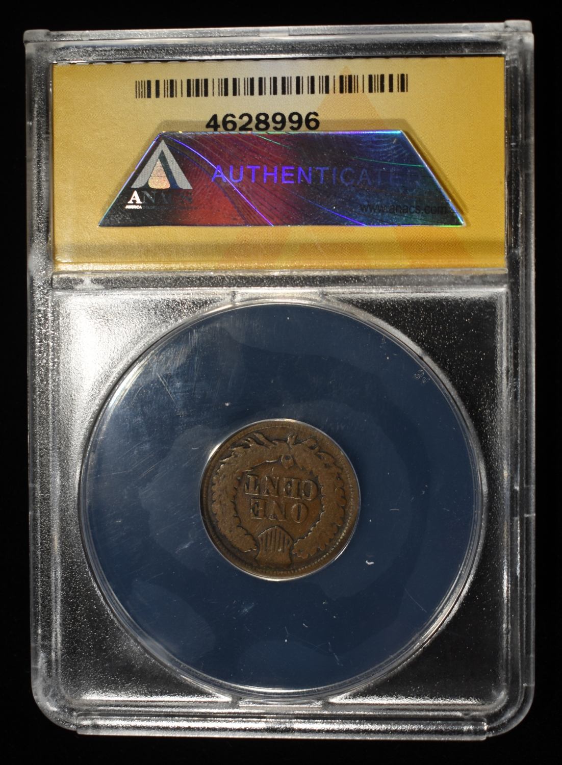 1870 INDIAN CENT G4 PICK AXE VARIETY ANACS