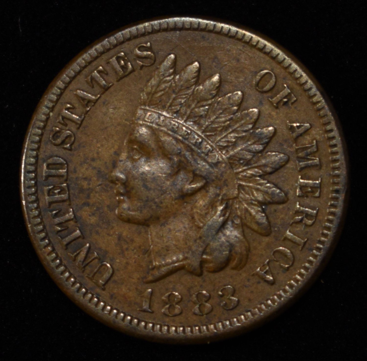 1883 INDIAN HEAD CENT CH BU