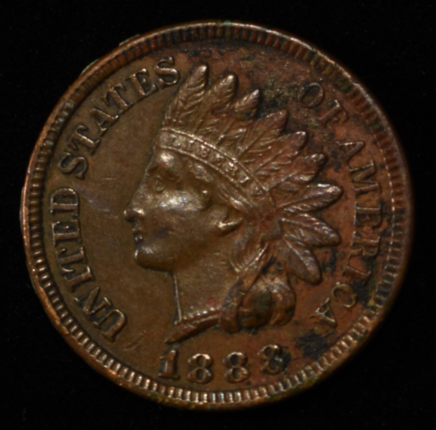 1888 INDIAN HEAD CENT CH BU