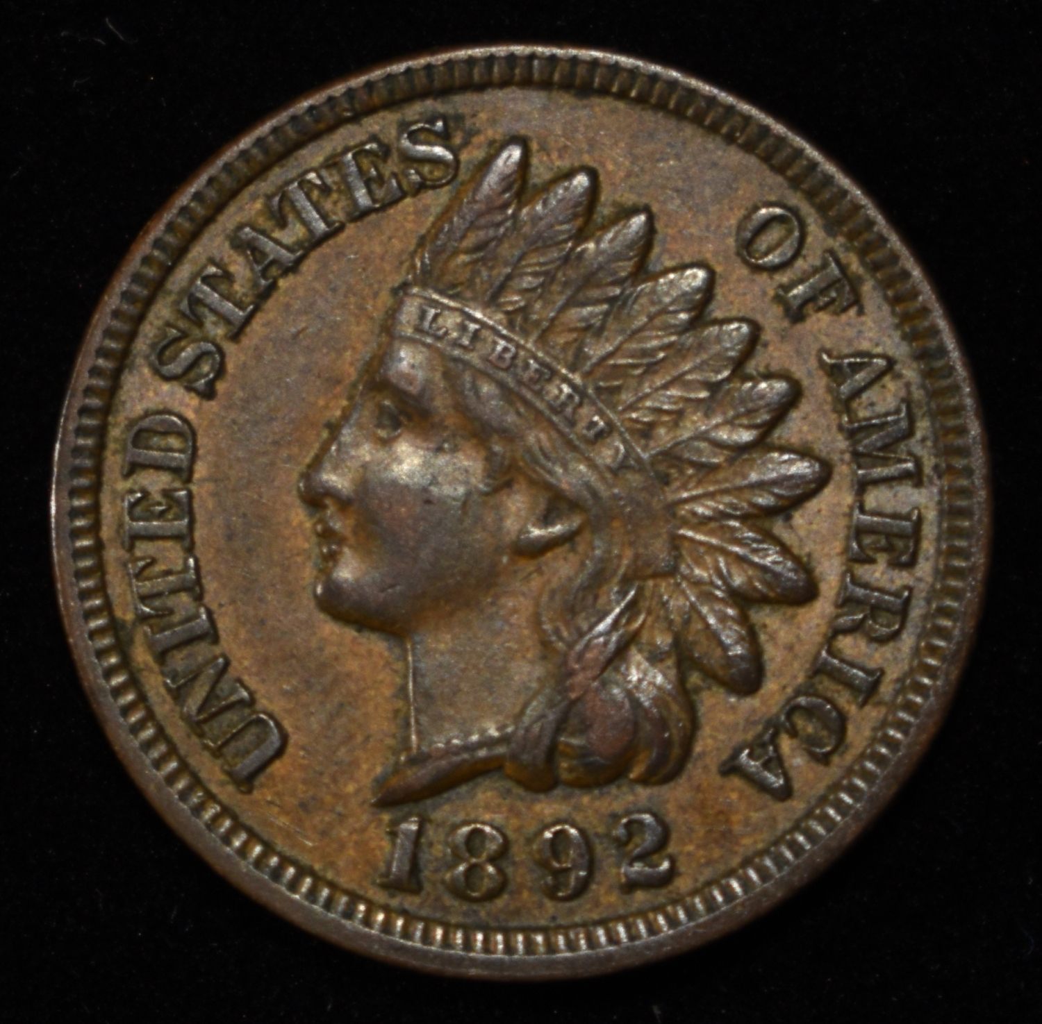 1892 INDIAN HEAD CENT CH BU
