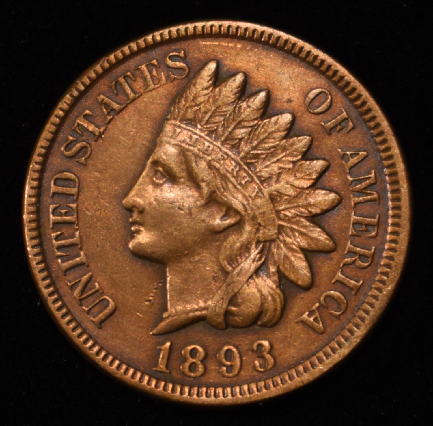 1893 INDIAN HEAD CENT GEM BU RD