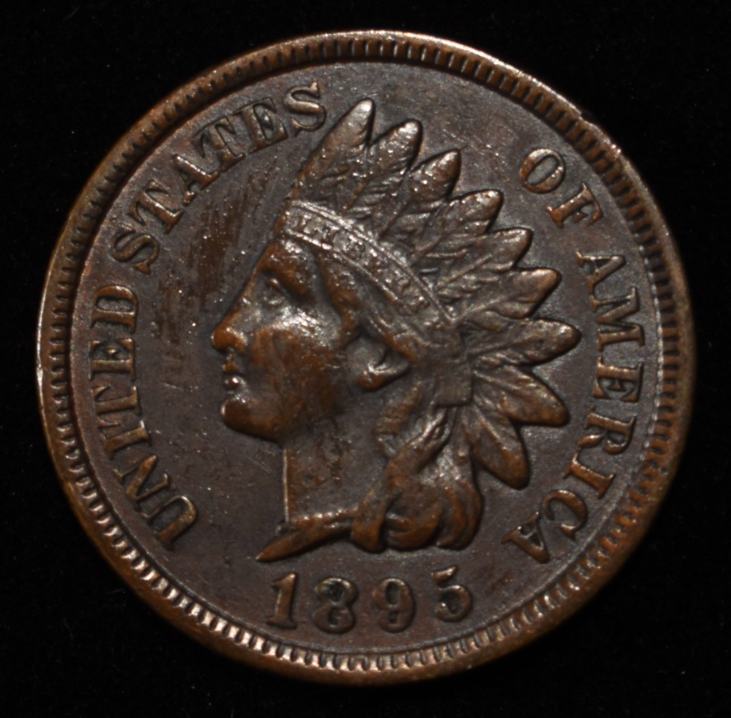 1895 INDIAN HEAD CENT CH BU
