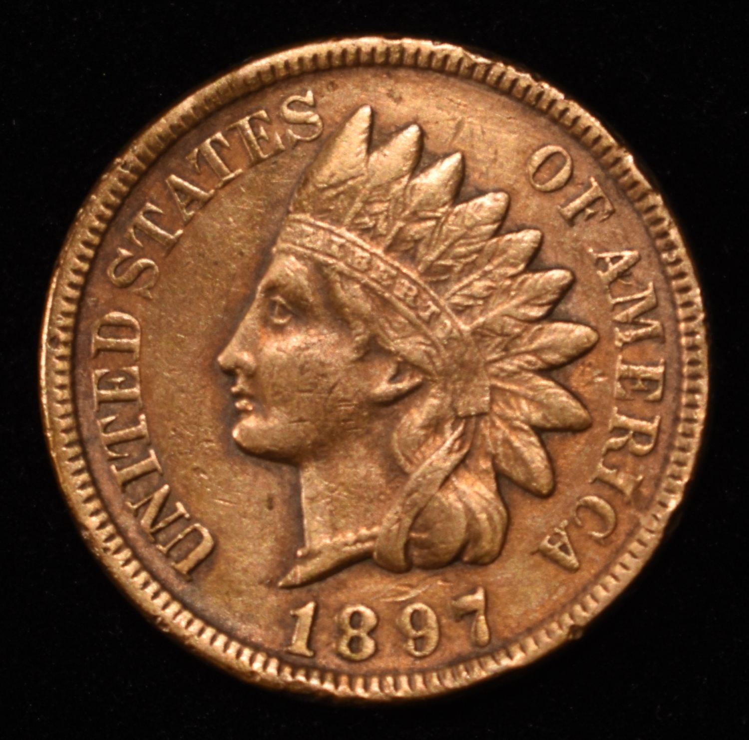 1897 INDIAN HEAD CENT CH BU RD