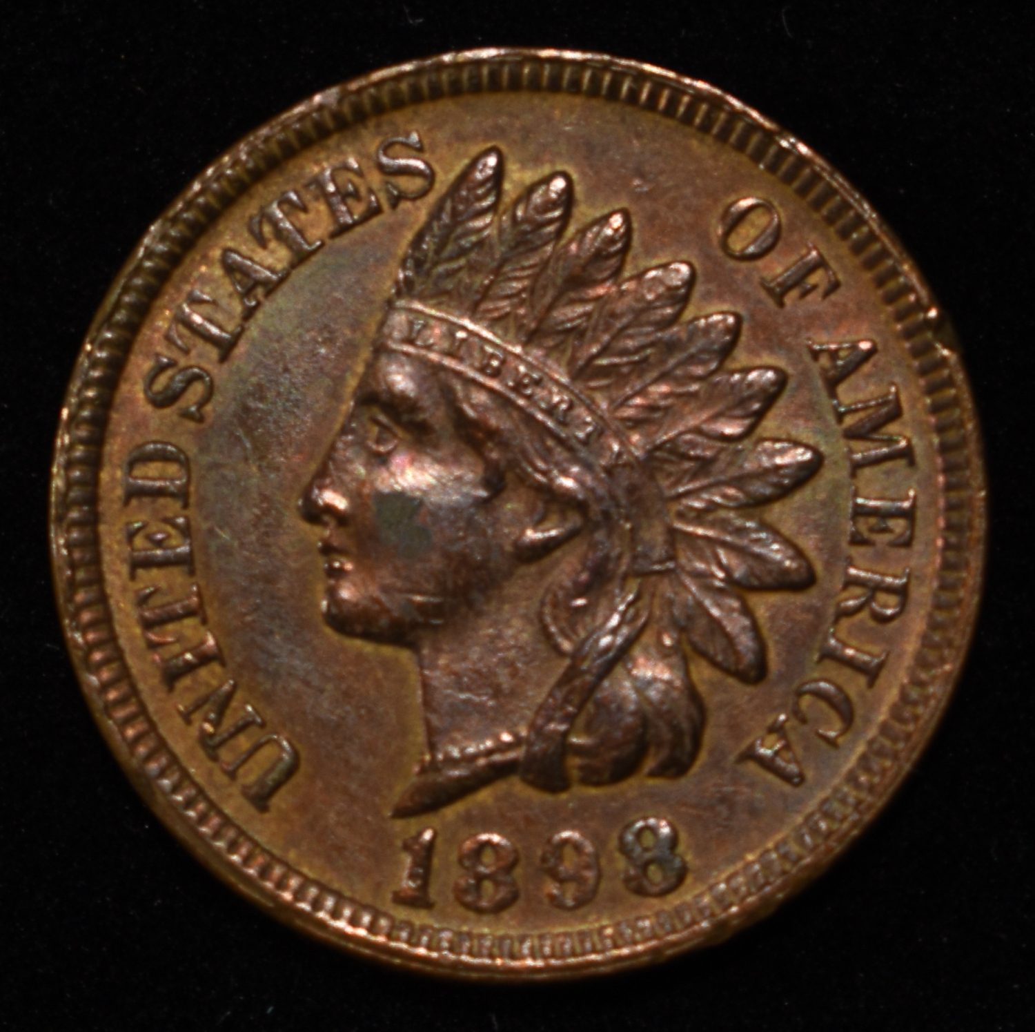 1898 INDIAN HEAD CENT GEM BU BR