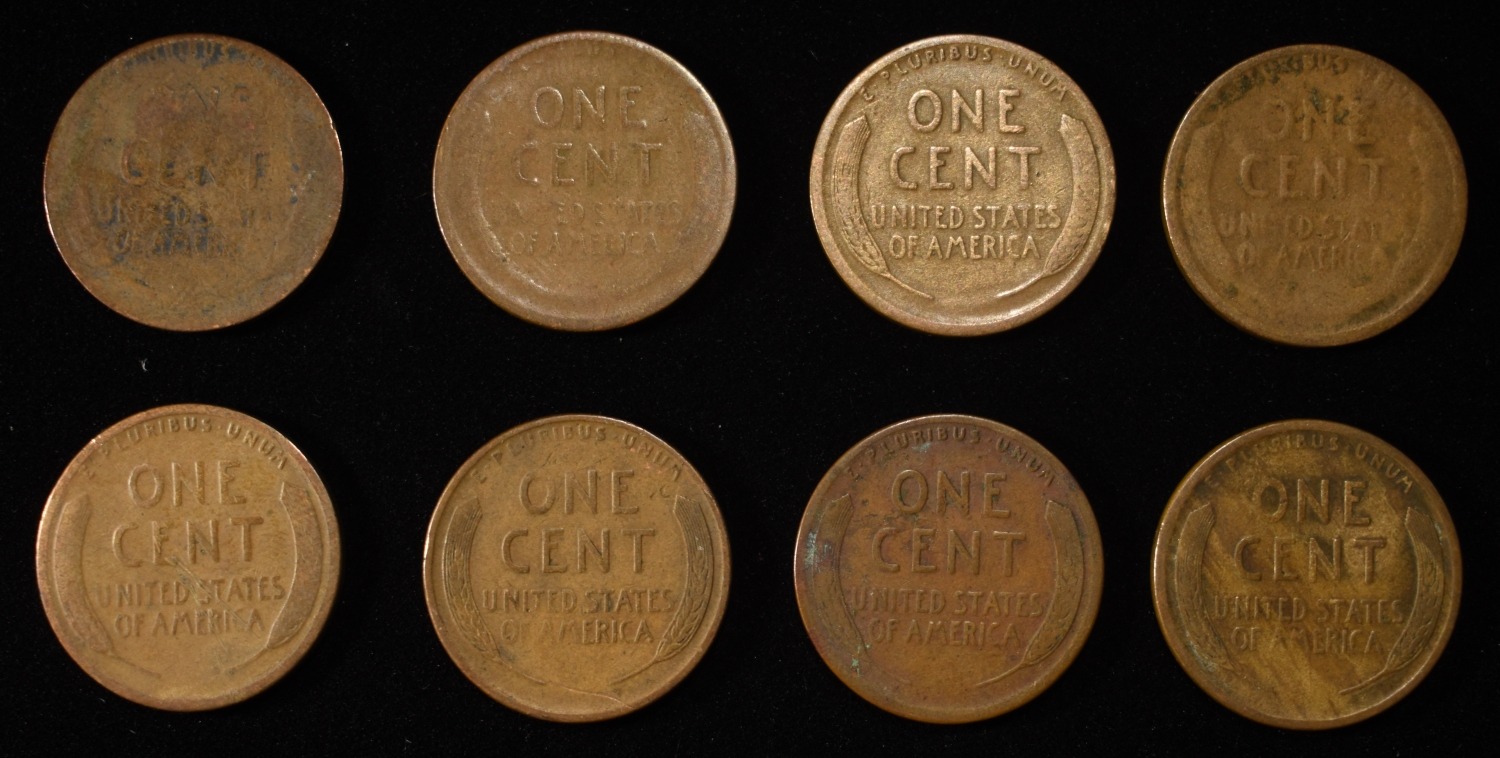 8 NICE EARLY SEMIKEY WHEAT CENTS