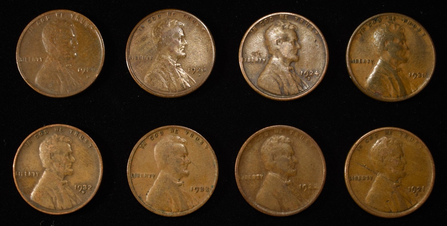 8 NICE EARLY SEMIKEY WHEAT CENTS