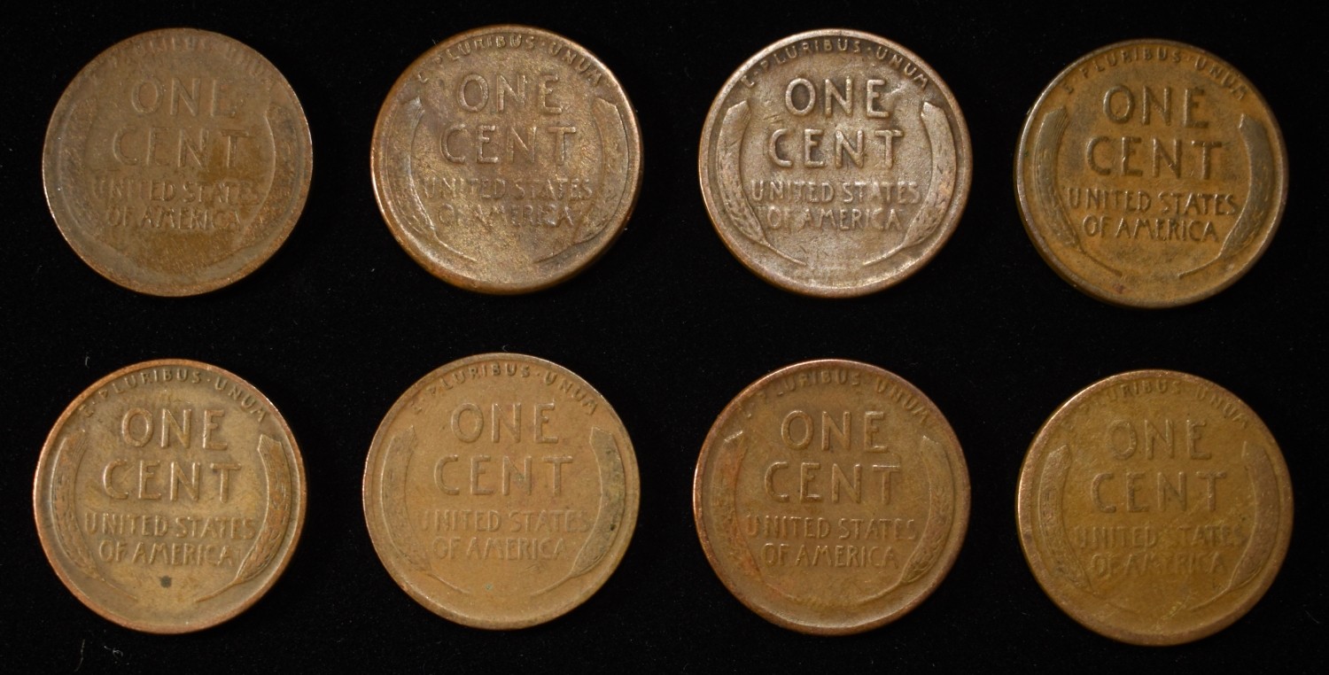 8 NICE EARLY SEMIKEY WHEAT CENTS