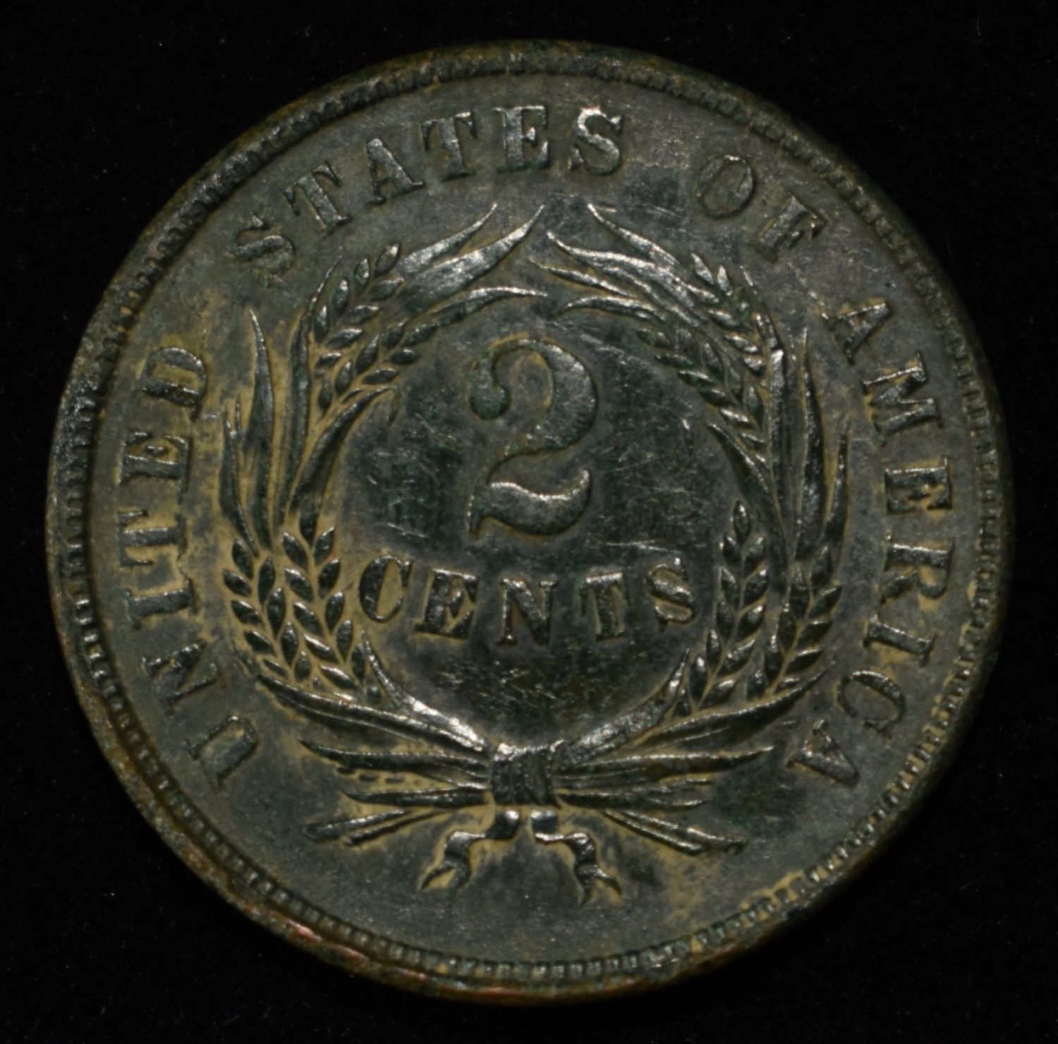1865 TWO-CENT PIECE AU