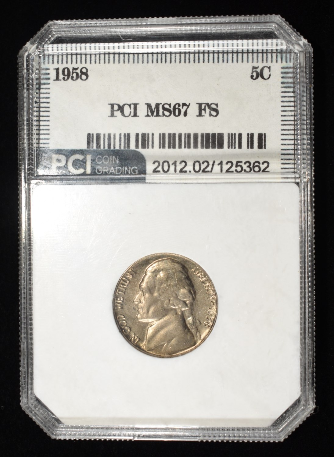 1958 JEFFERSON NICKEL PCI SUPERB GEM BU FS