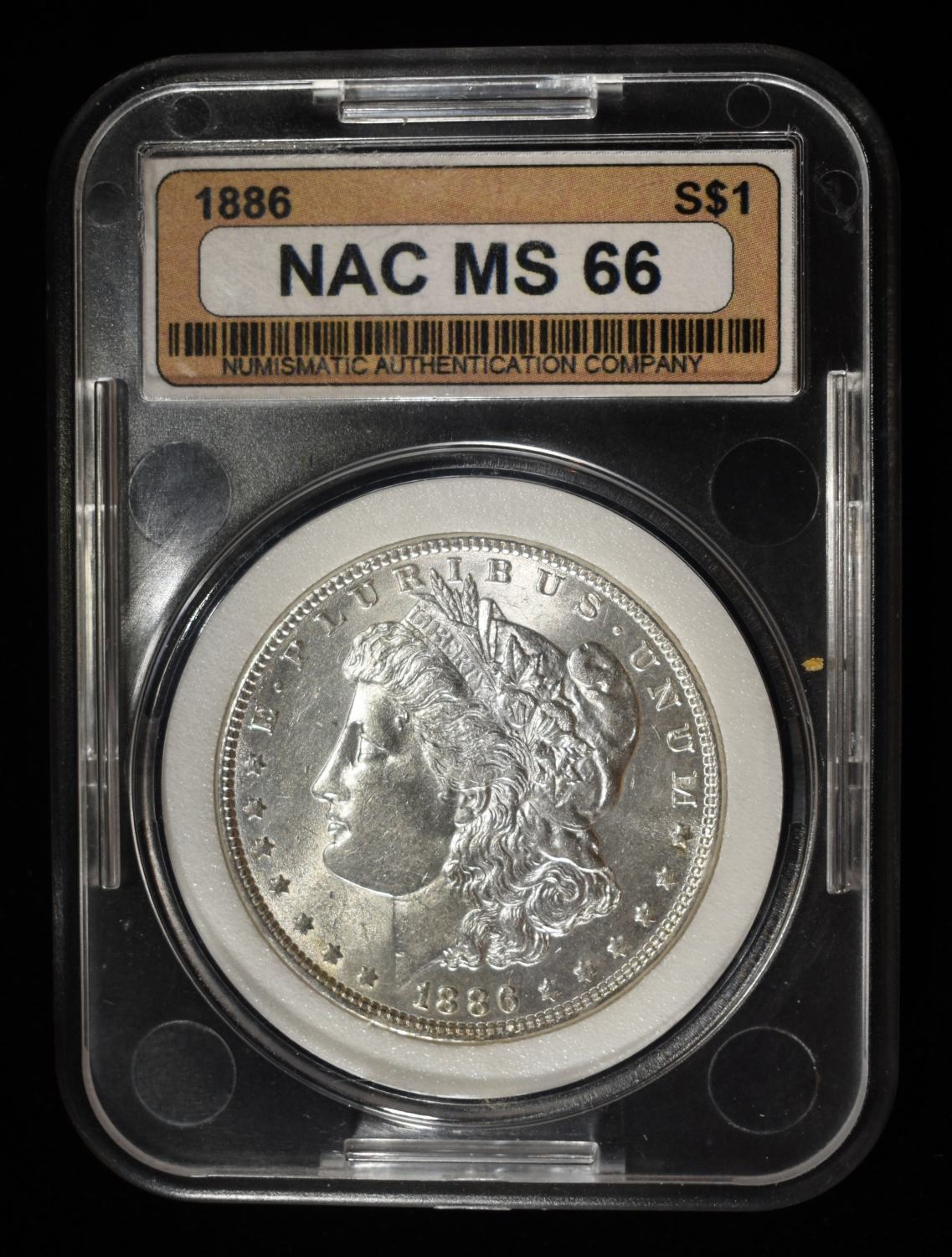 1886 MORGAN DOLLAR NAC SUPERB GEM BU