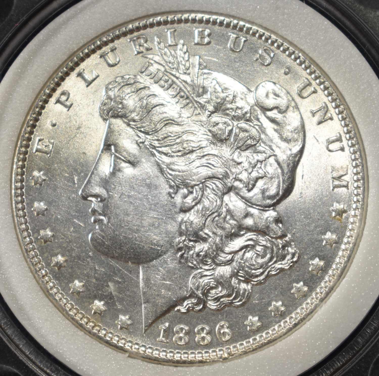 1886 MORGAN DOLLAR NAC SUPERB GEM BU