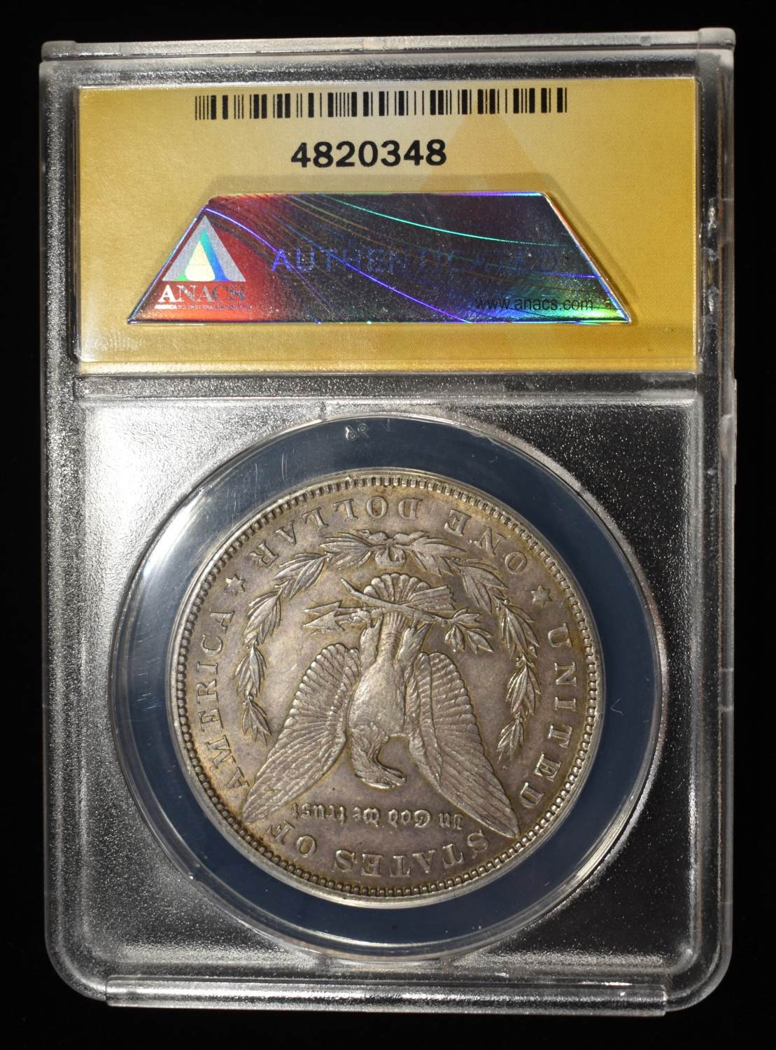 1900 MORGAN DOLLAR AU 53 DETAILS ANACS