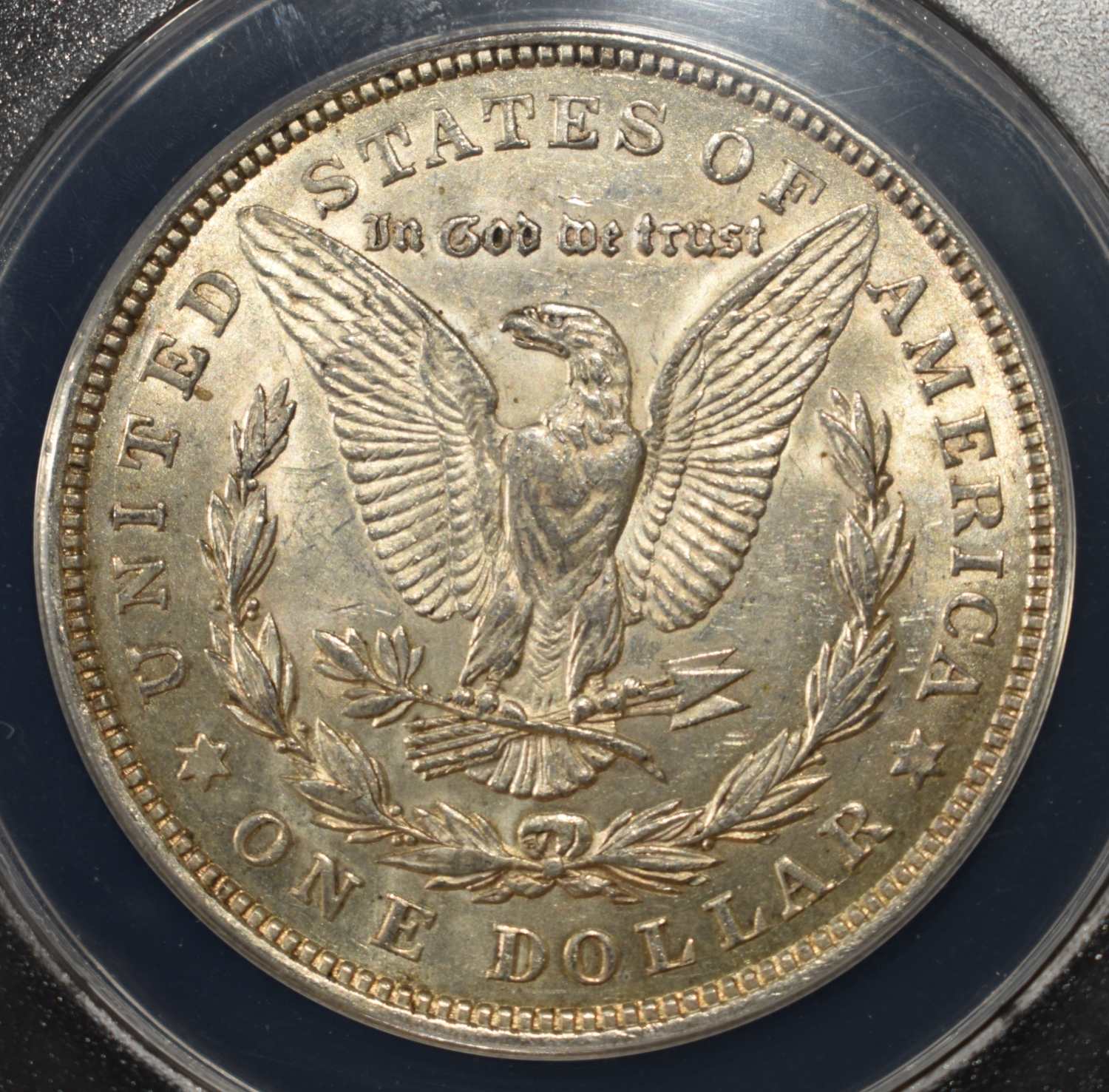 1921 MORGAN DOLLAR AU58 DETAILS CLEANED ANACS