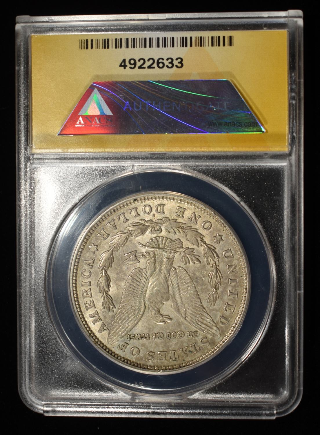 1921-D MORGAN DOLLAR AU 58 ANACS