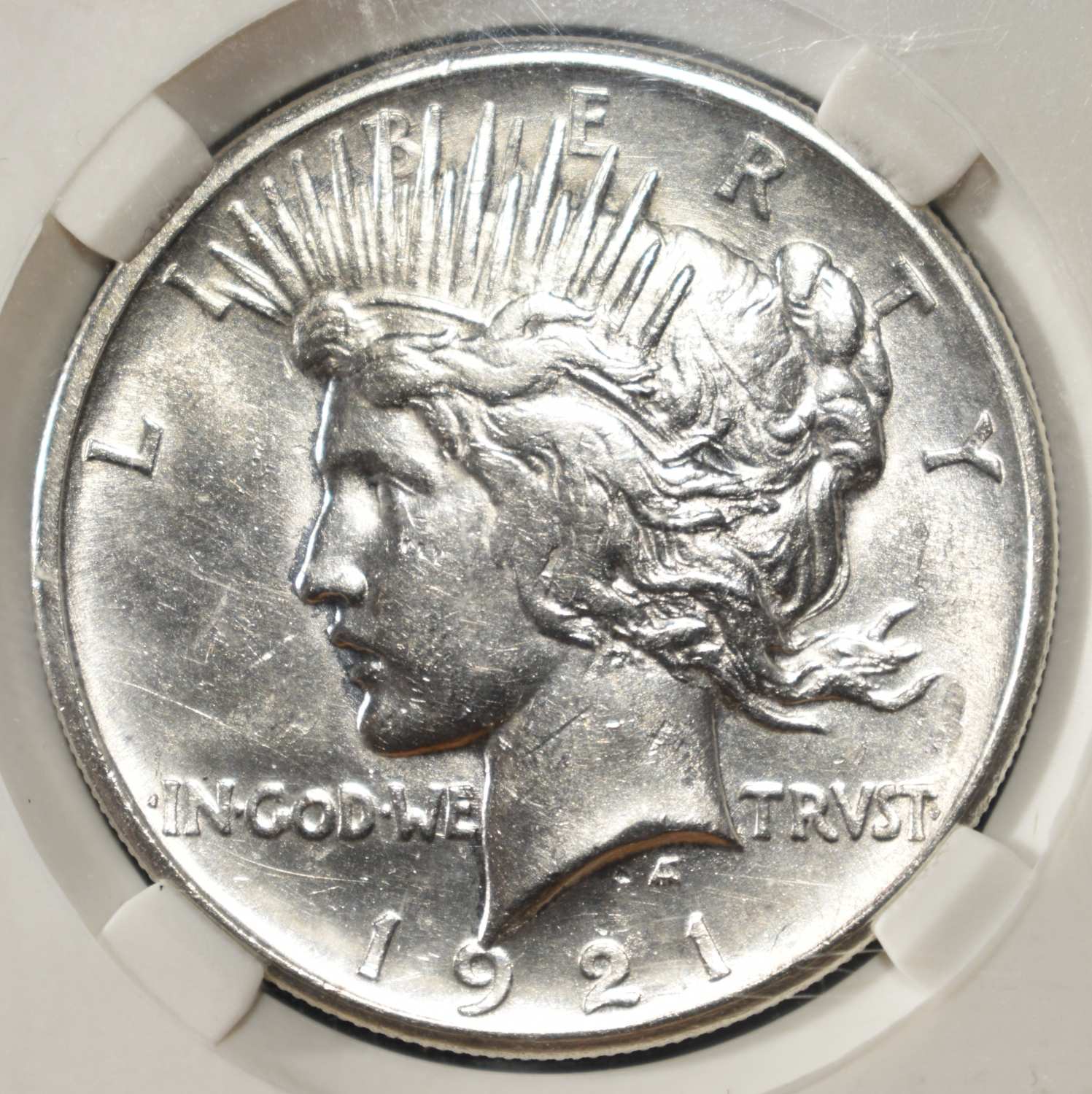 1921 PEACE DOLLAR PGA CH BU