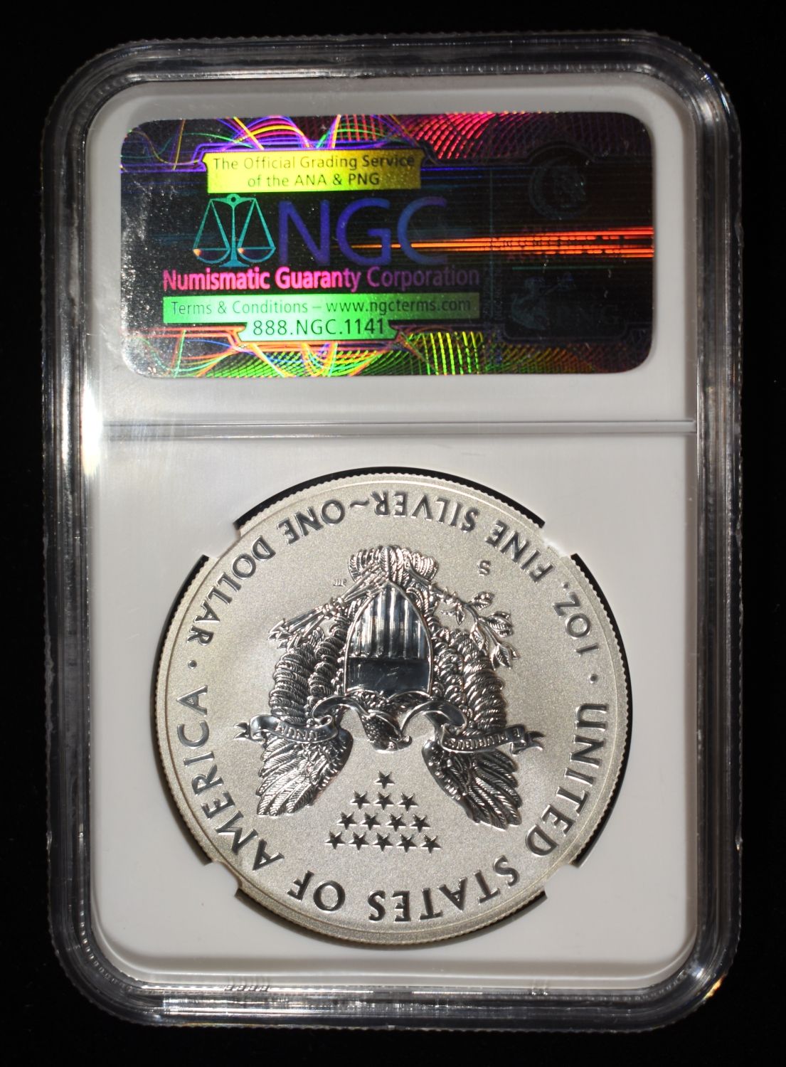 2012-S AMERICAN SILVER EAGLE NGC REVERSE PF69