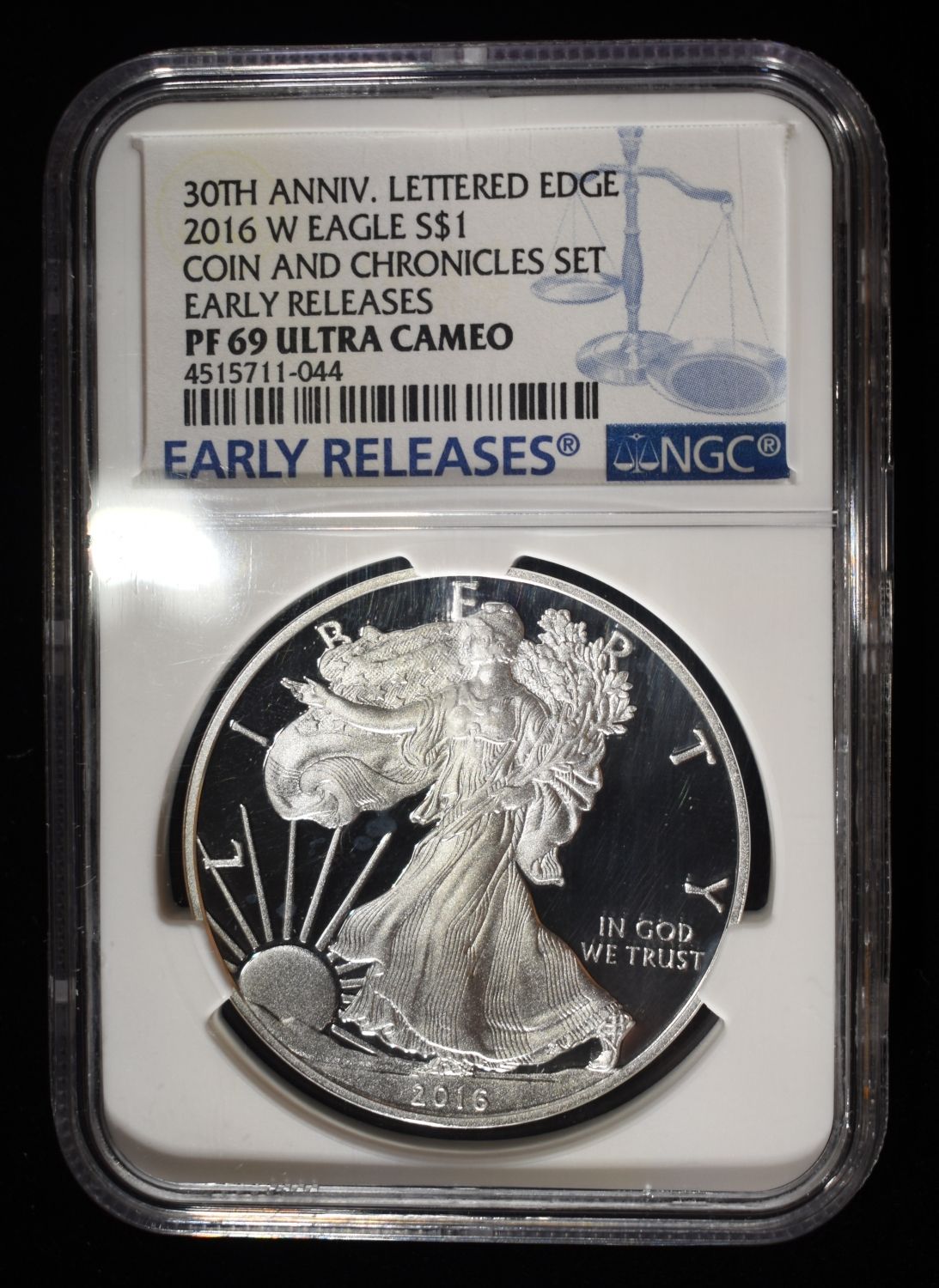 2016-W AMERICAN SILVER EAGLE PF69 ULTRA CAMEO NGC