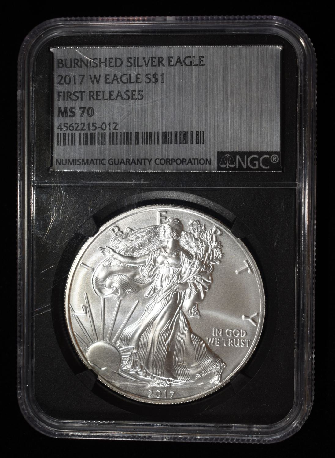 2017-W AMERICAN SILVER EAGLE NGC MS70 BURNISHED