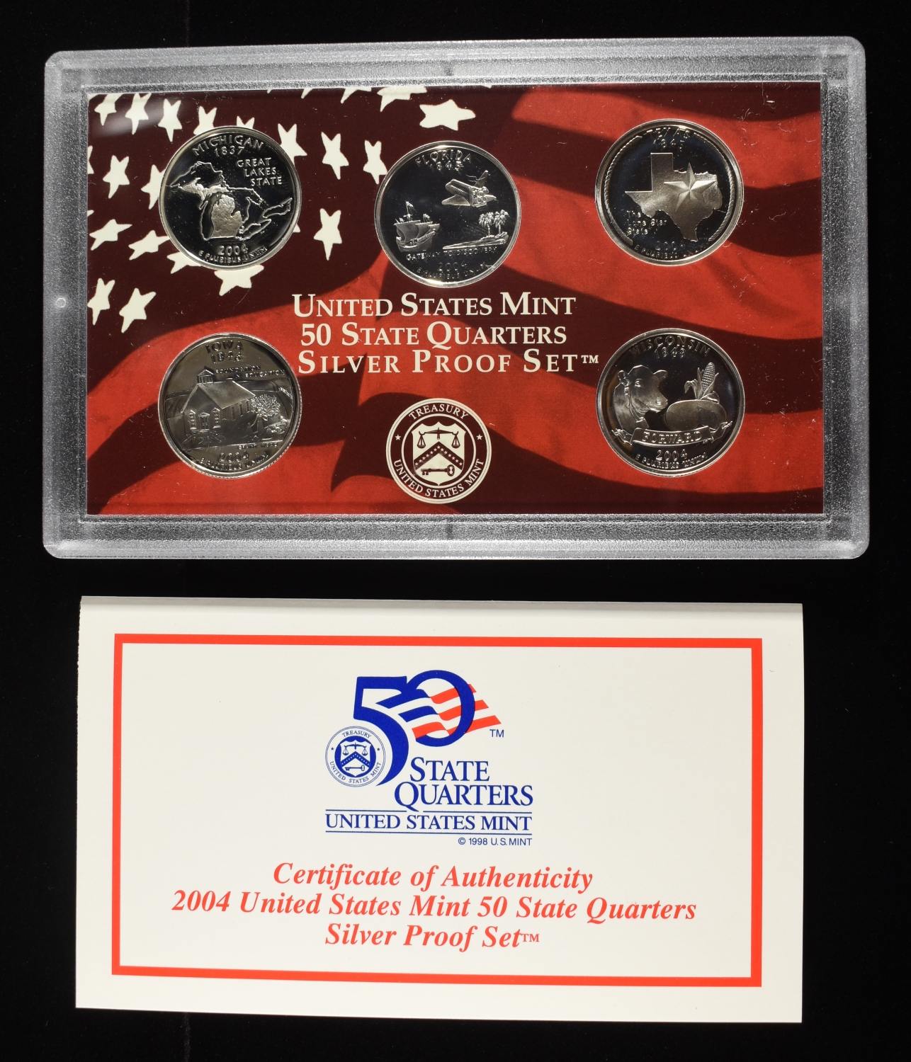 2004 US STATE QUARTERS SILVER PROOF SET