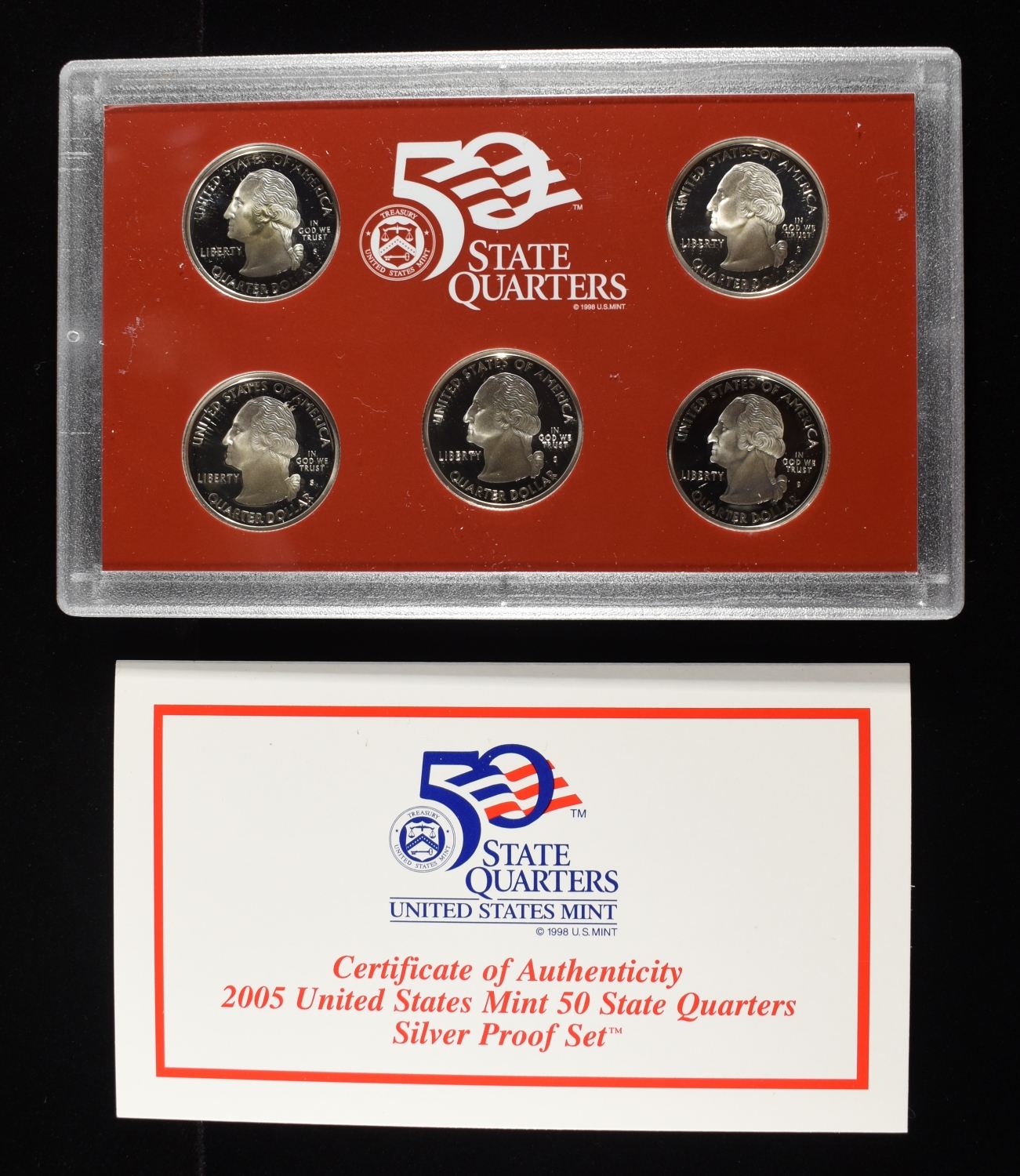 2005 US STATE QUARTERS SILVER PROOF SET