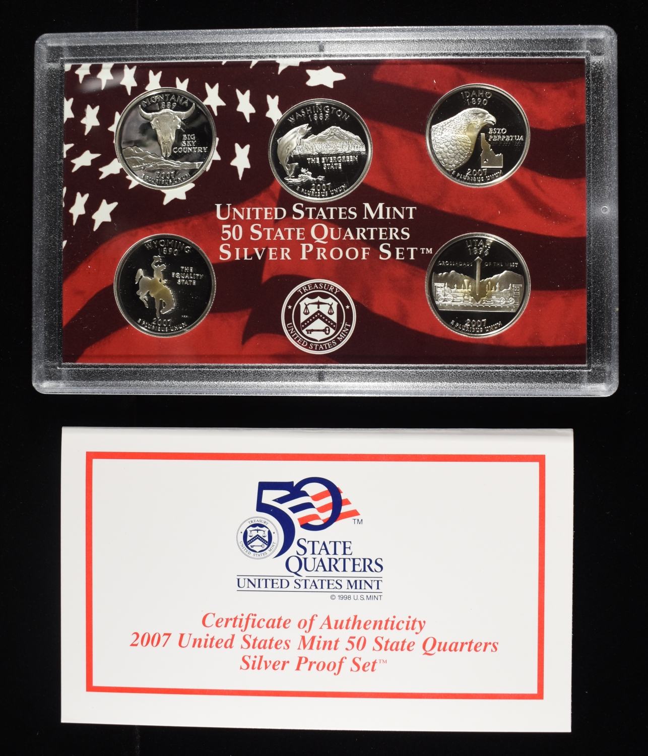2007 US STATE QUARTERS SILVER PROOF SET