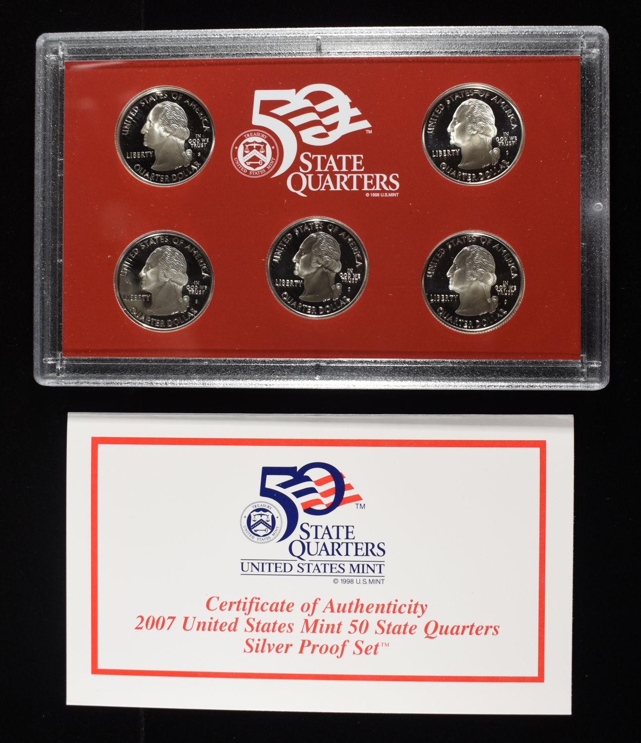 2007 US STATE QUARTERS SILVER PROOF SET