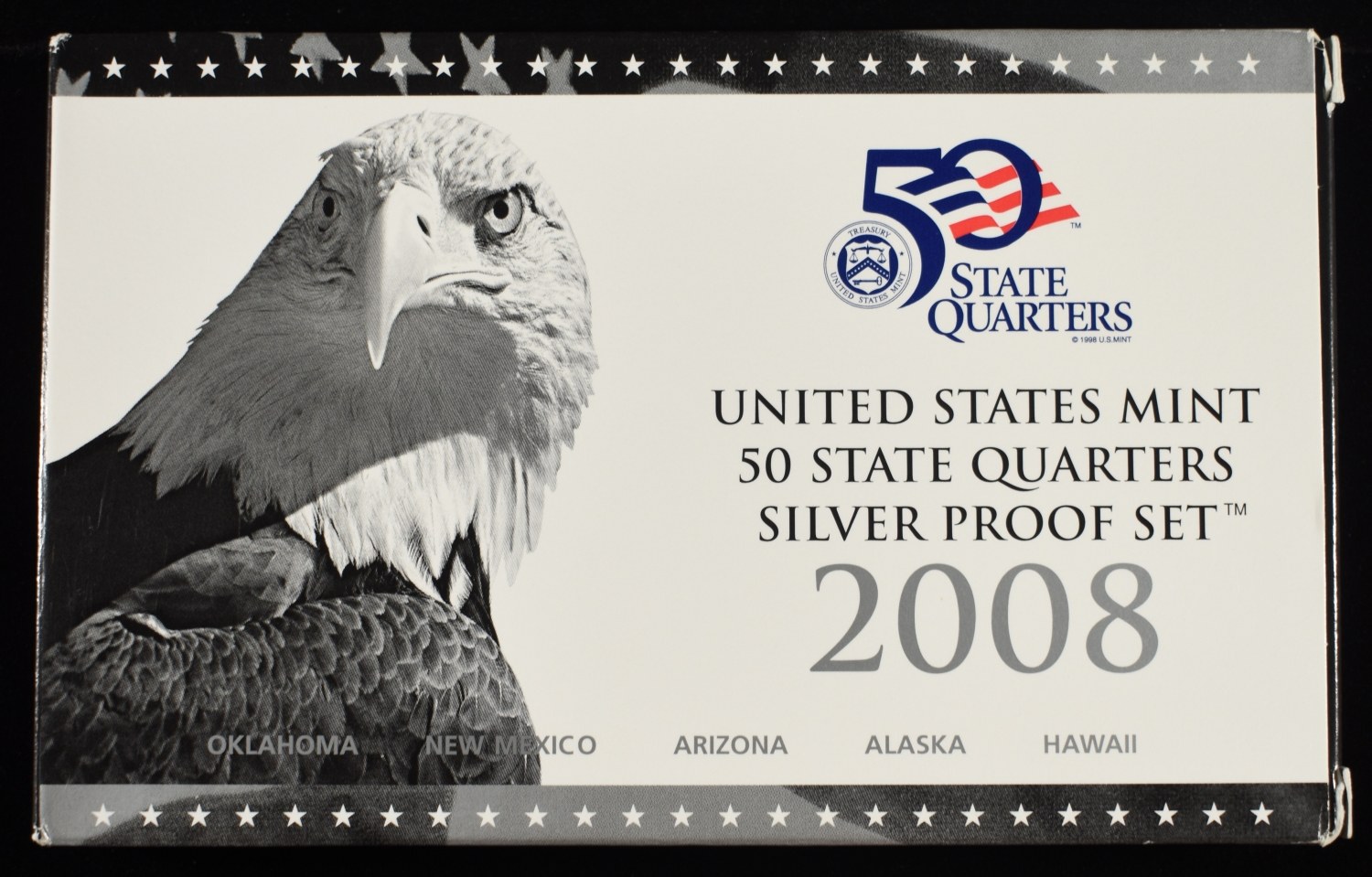 2008 US STATE QUARTERS SILVER PROOF SET
