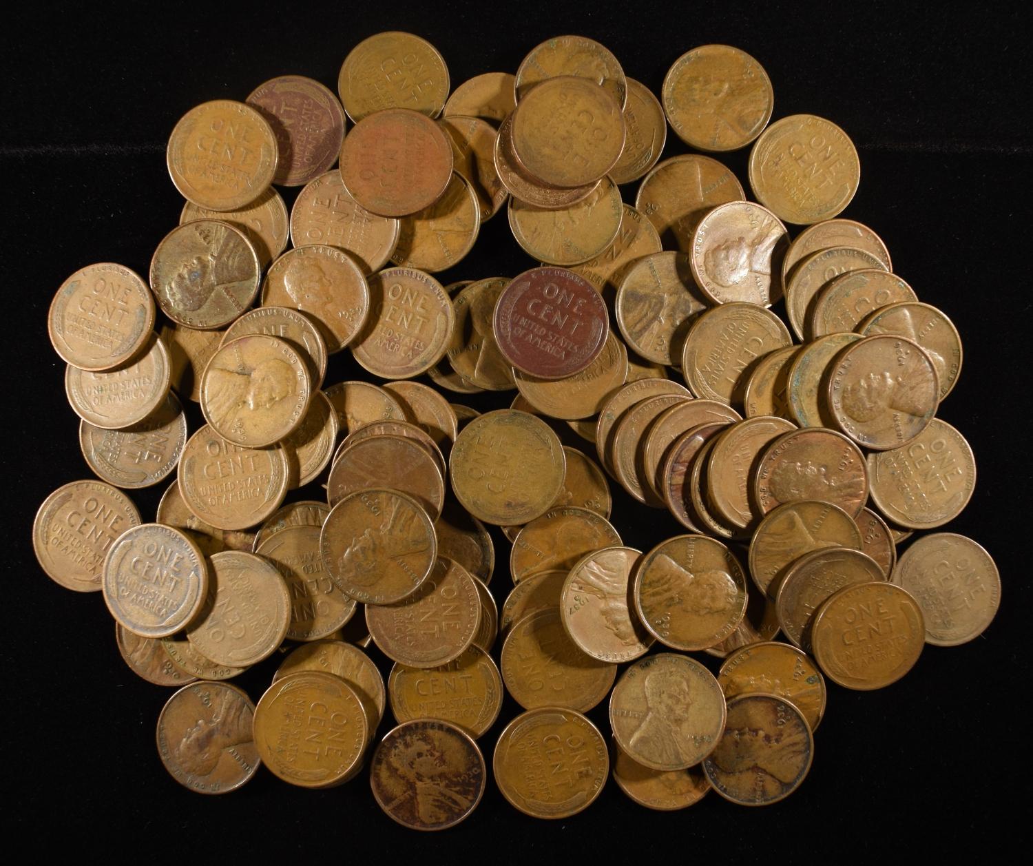 (100) "S" MINT CENTS FROM THE 1930'S