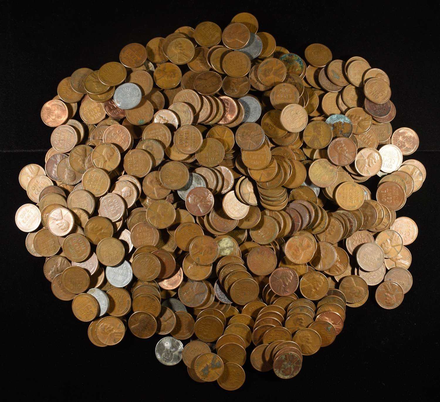 (500) 40'S & 50'S WHEAT CENTS
