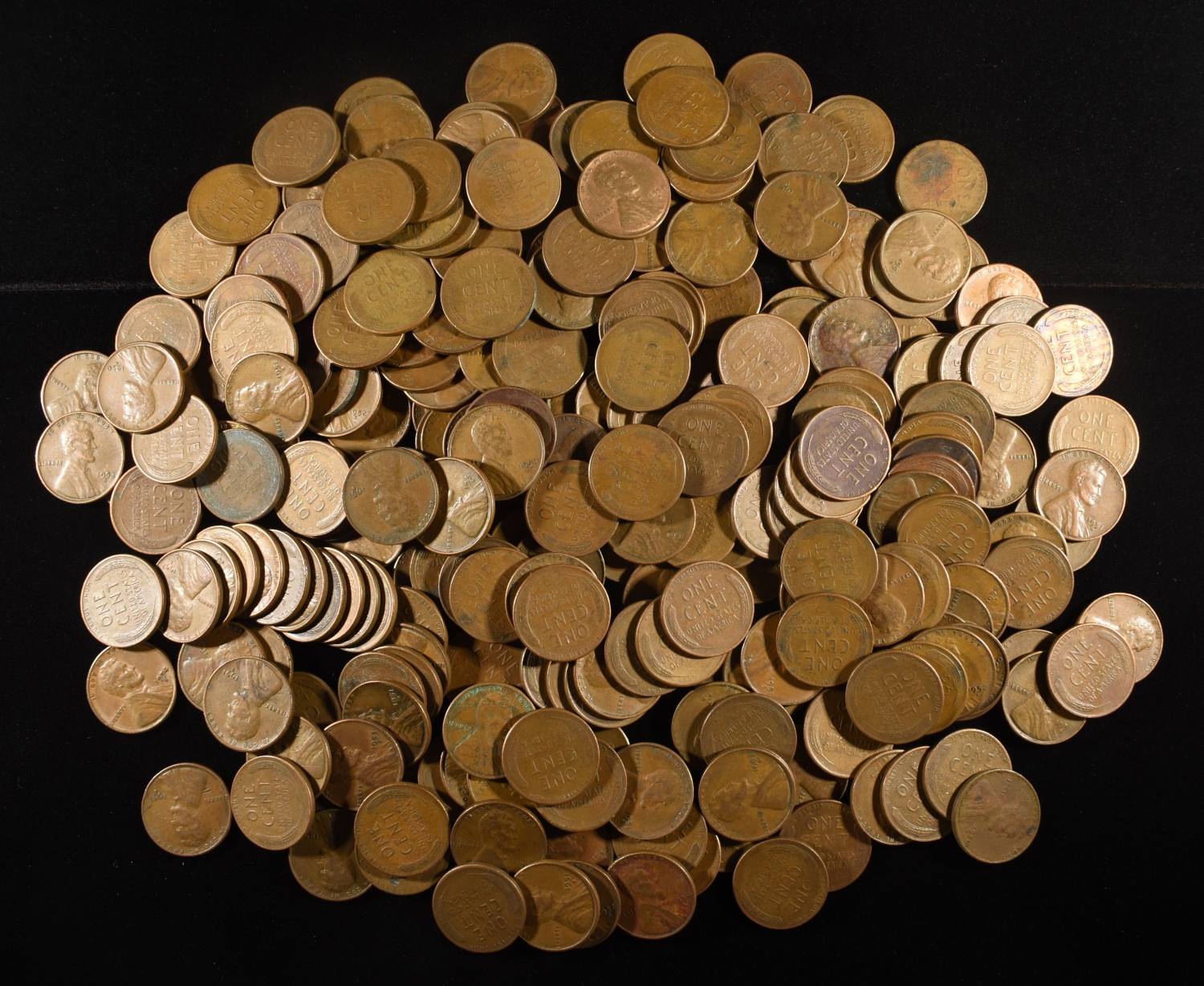 (250) 50'S 'S' WHEAT CENTS