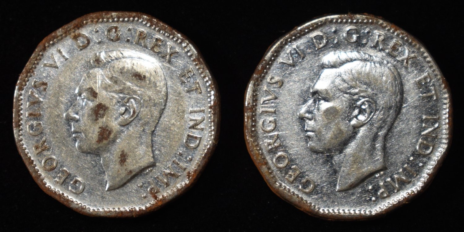 1944 STEEL ROLL CANADIAN NICKELS