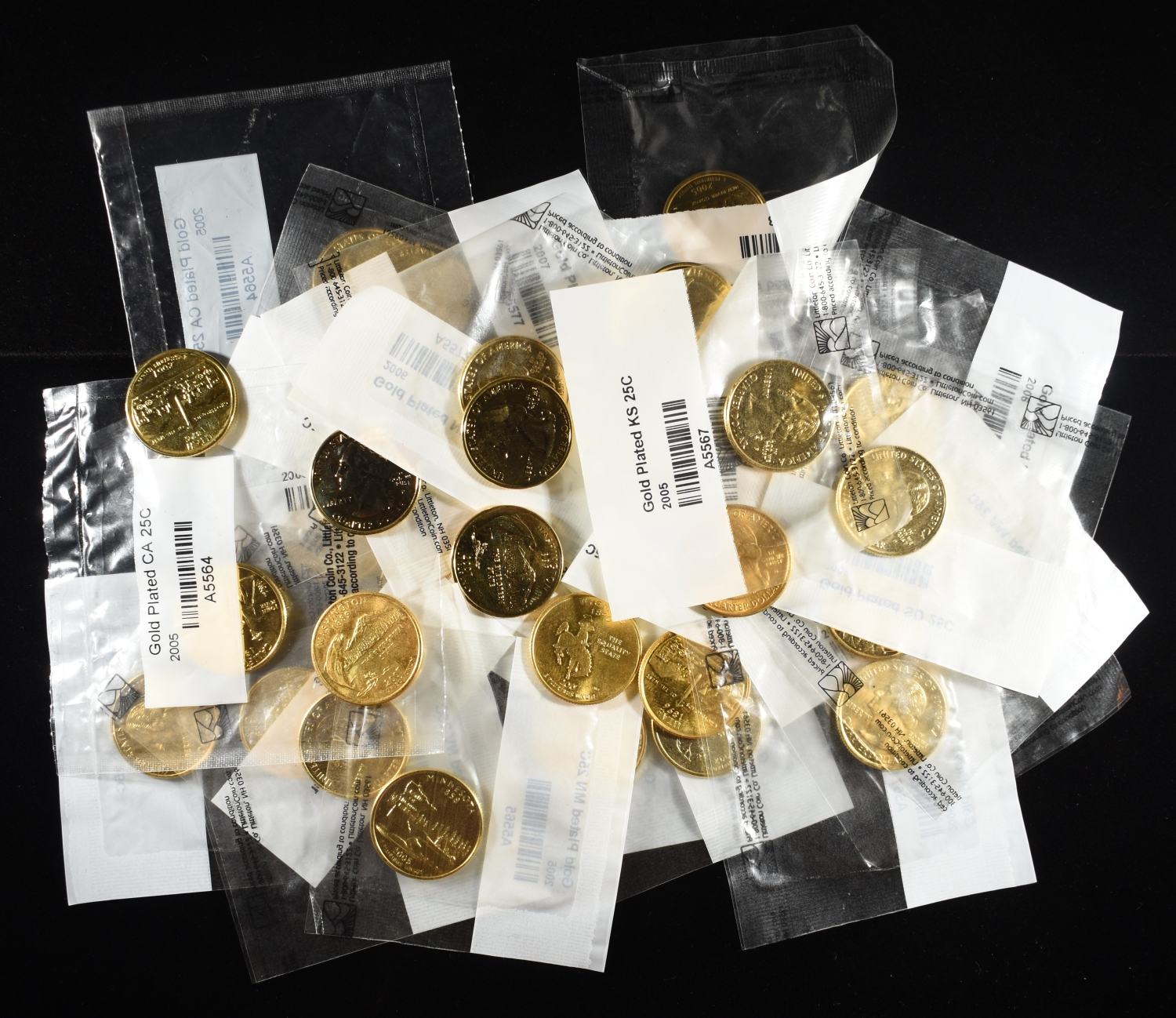(34) GOLD PLATED STATE QUARTERS