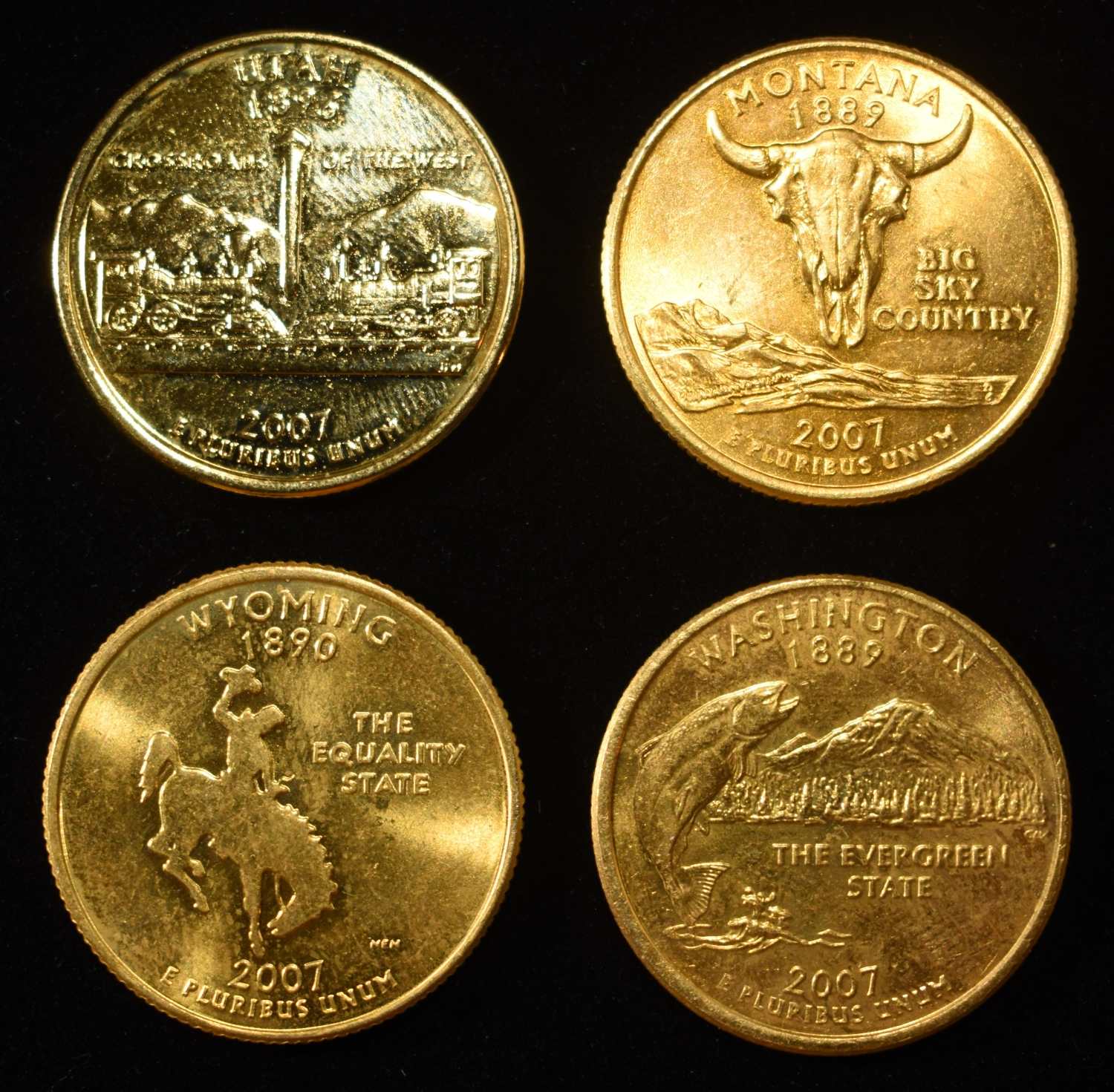 (34) GOLD PLATED STATE QUARTERS