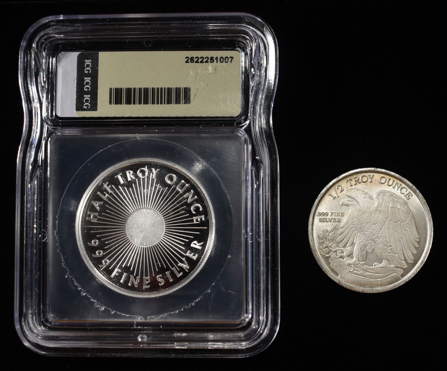 (2) 0.5 OZ .999 SILVER ROUNDS