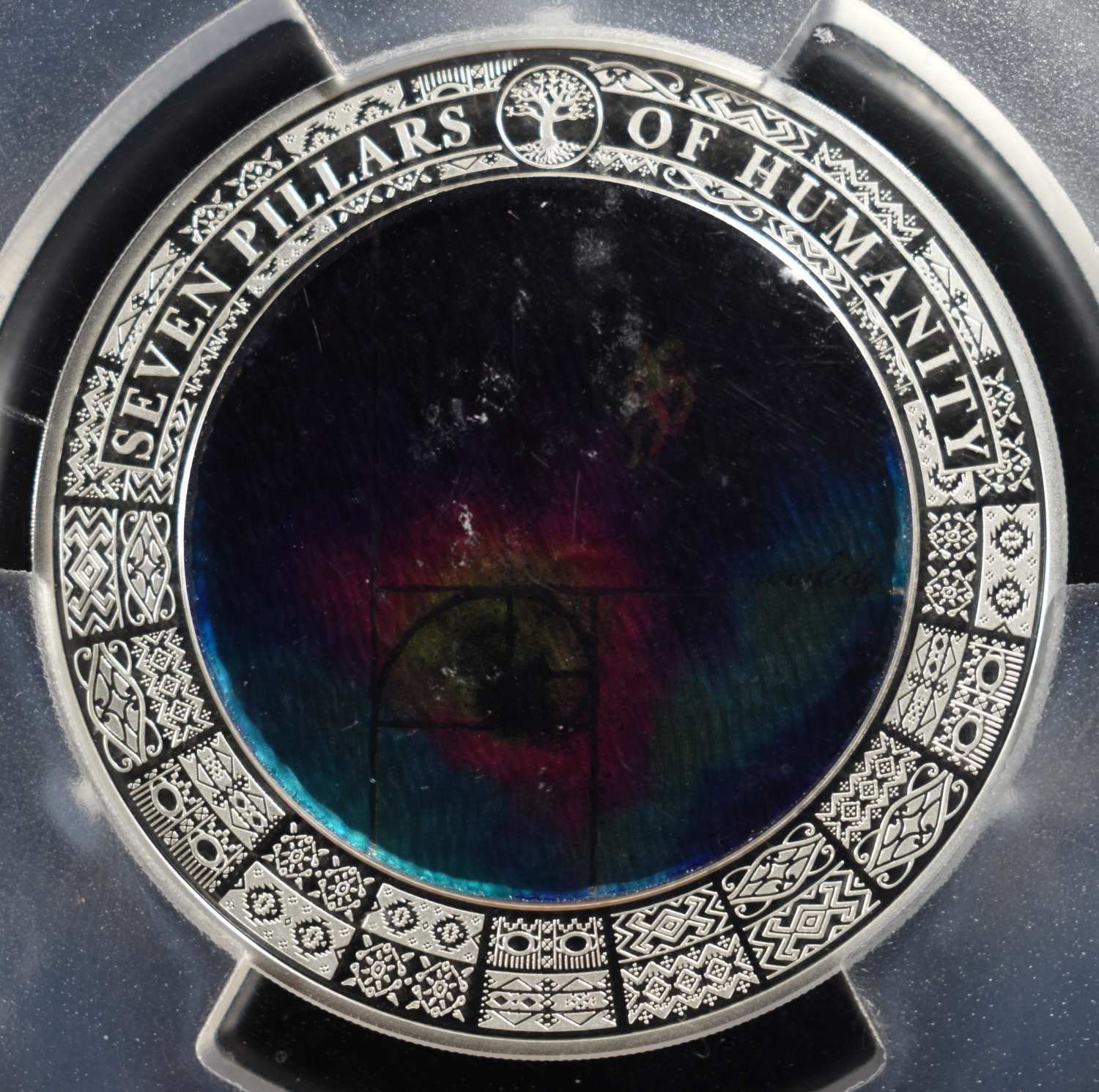 2025 COOK IS. COLORIZED GLASS & SILVER PCGS MS70