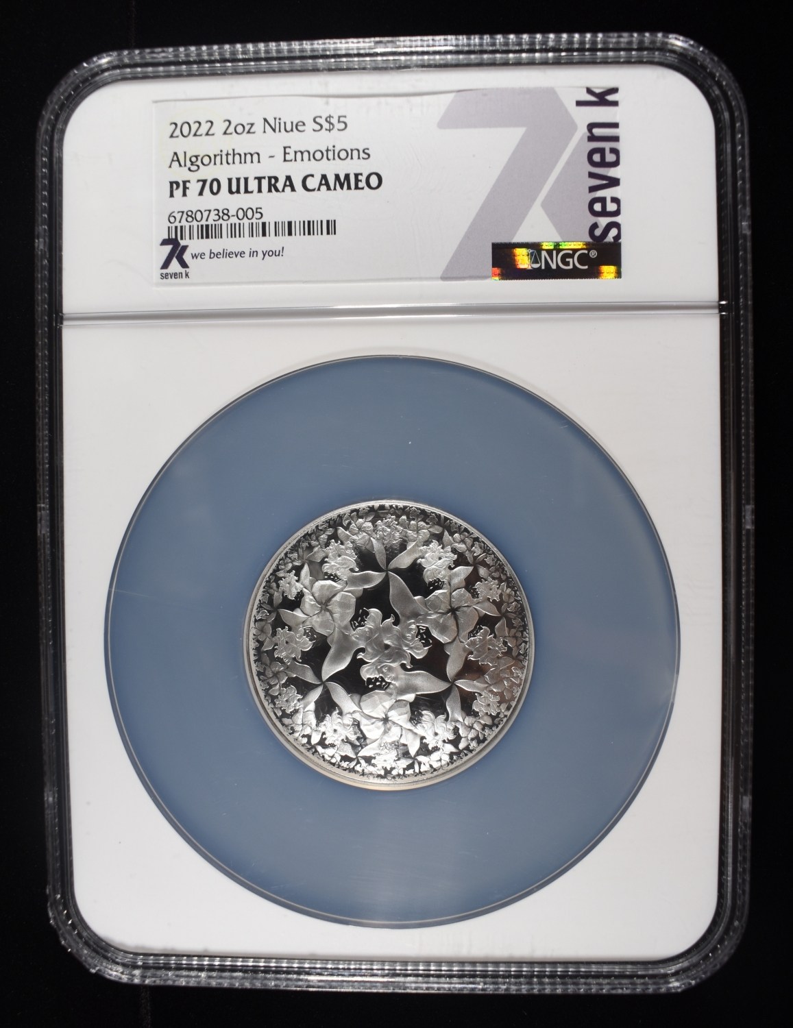 2022 2 OZ NIUE $5 ALGORITHM NGC PF70 ULTRA CAMEO