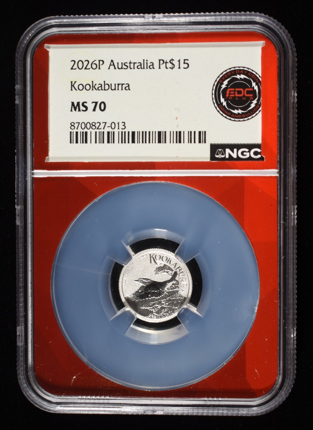 2026P $15 PLATNUM AUSTRALIA 1/1OTH OZ NGC MS70