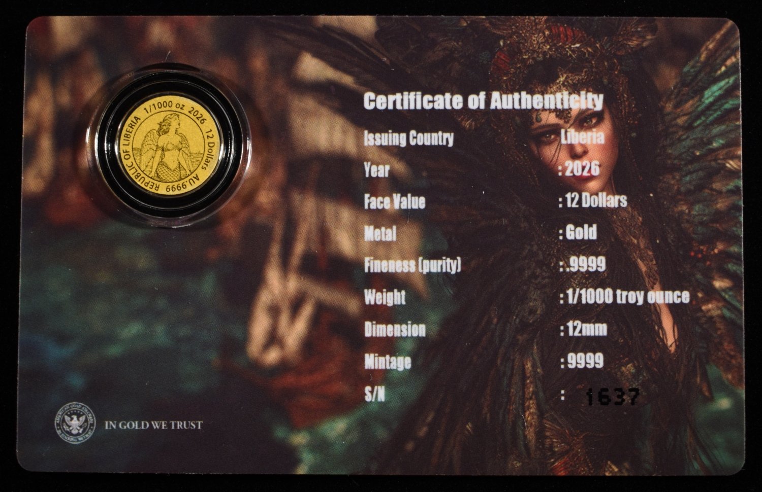 (5) SIREN 2026 $12 GOLD 1/1000TH OZ