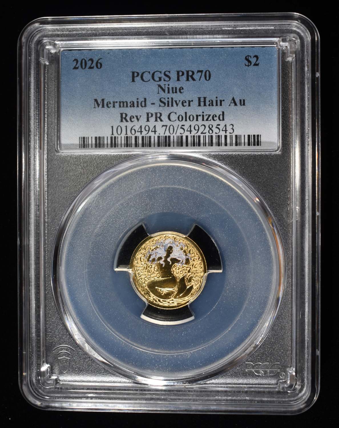 2026 $2 NIUE MERMAID-SILVER HAIR AU PCGS PR70