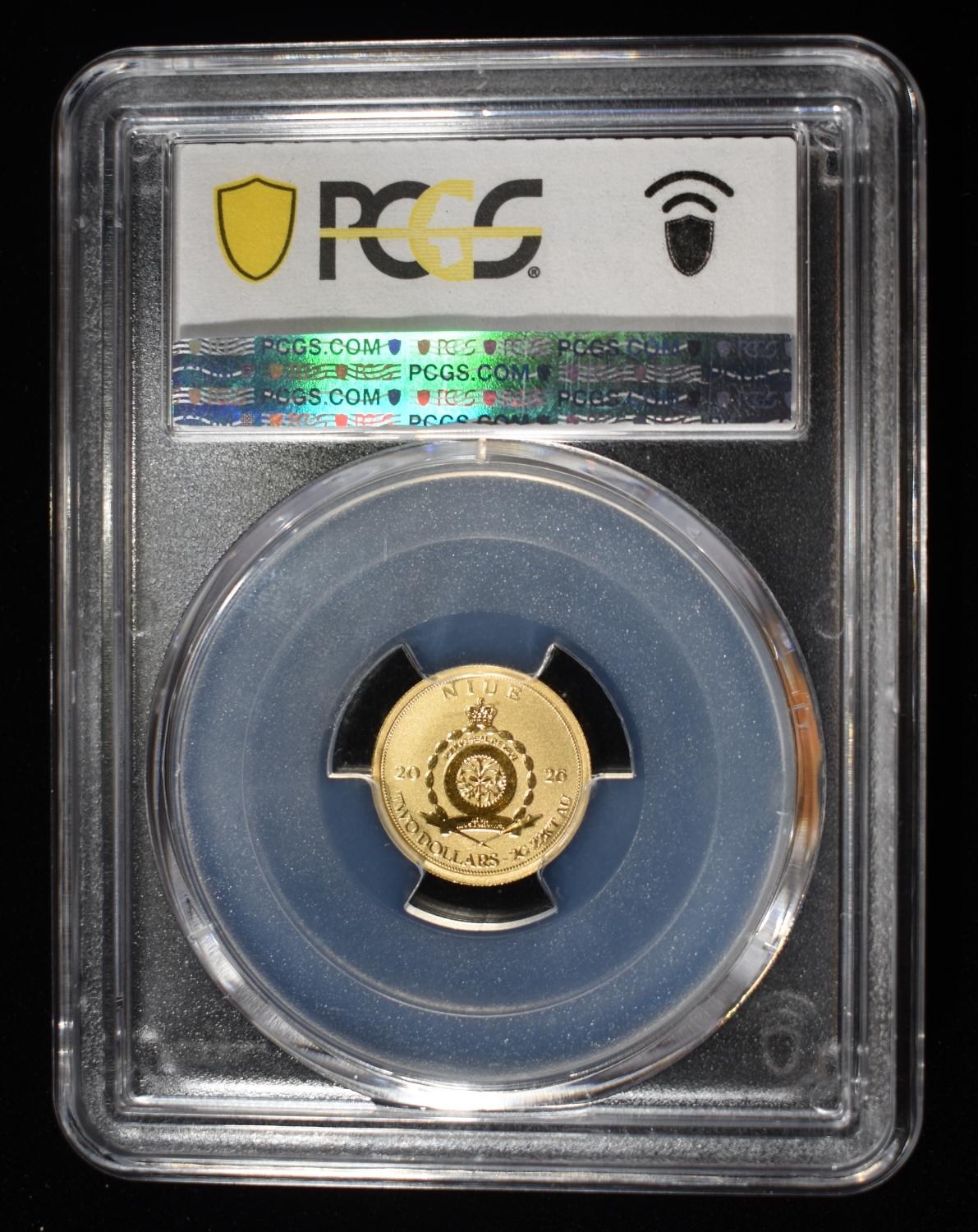 2026 $2 NIUE MERMAID-SILVER HAIR AU PCGS PR70