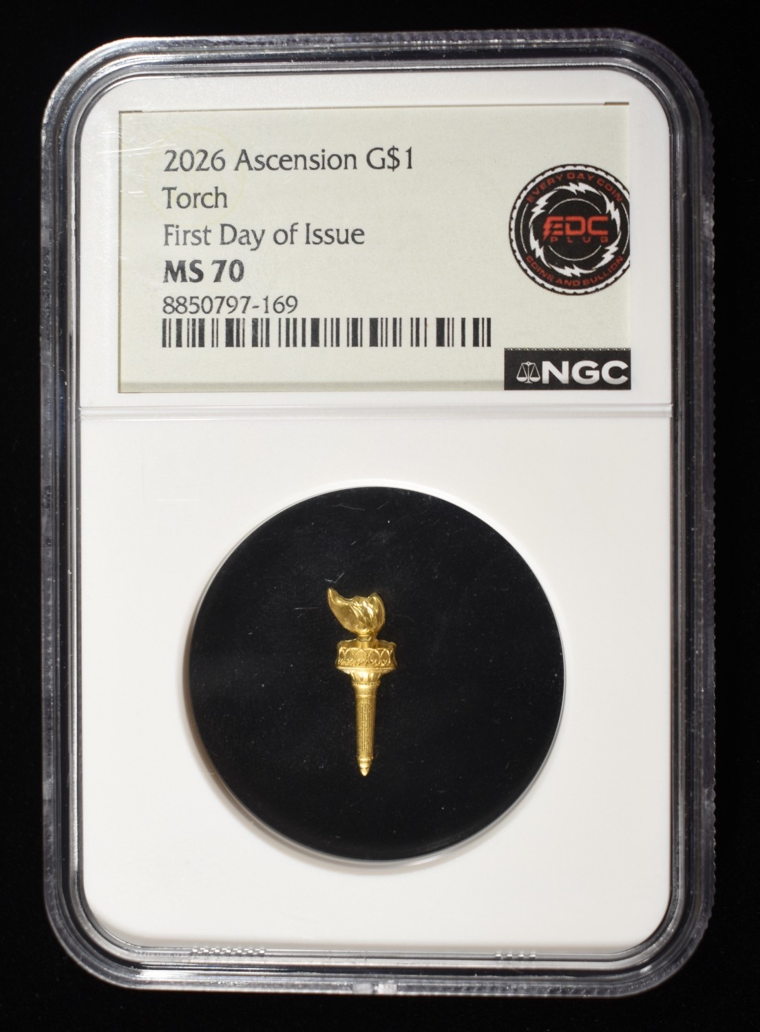 2026 ASCENSION $1 GOLD TORCH NGC MS70 FDI