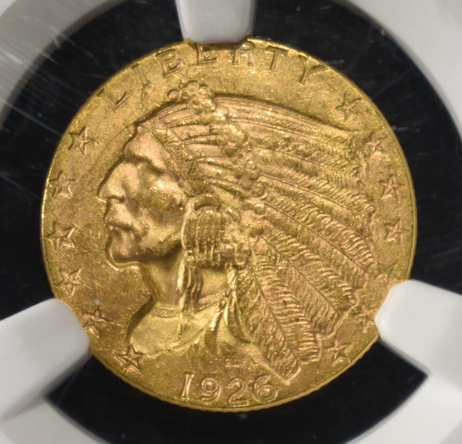 1926 $2.5 GOLD INDIAN NGC MS-63