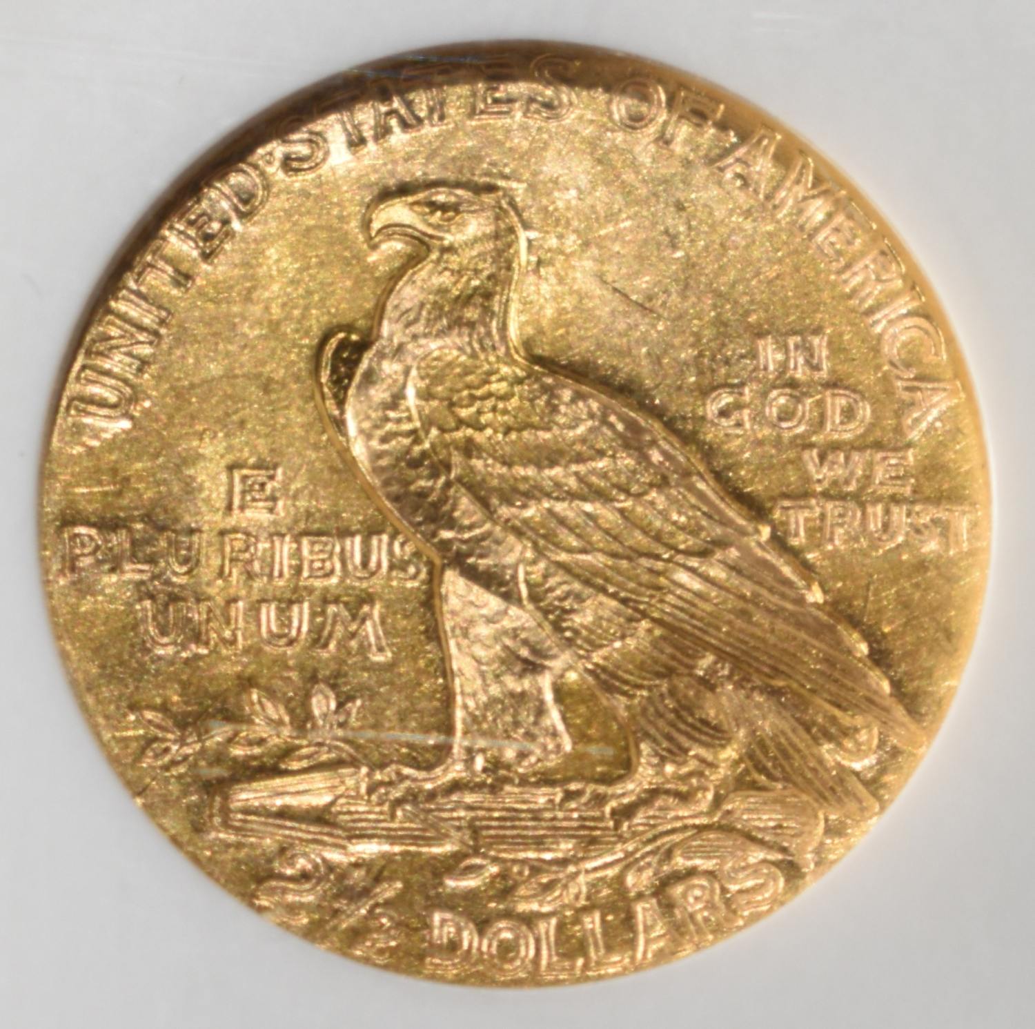 1929 $2.5 GOLD INDIAN NGC MS-62