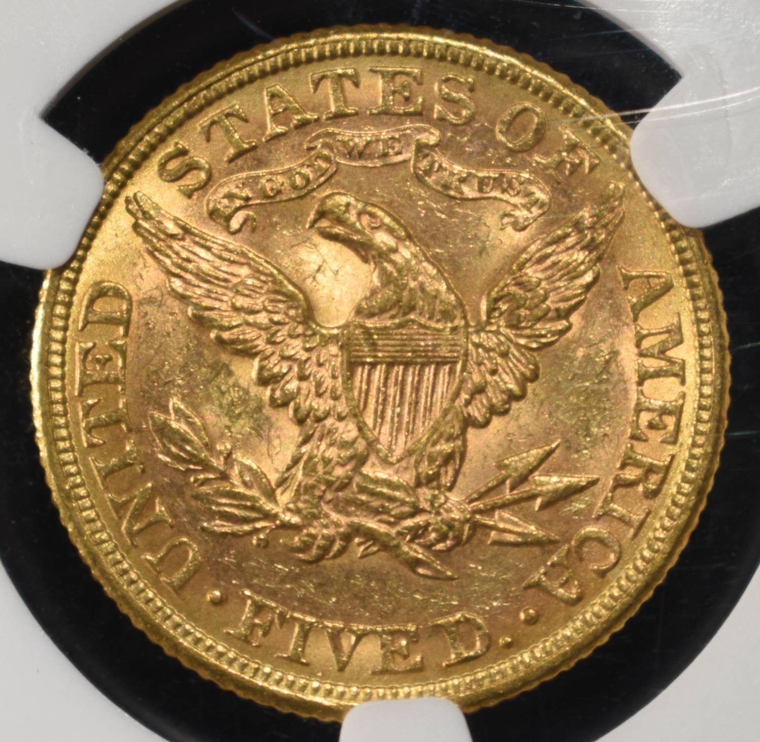 1881 $5 LIBERTY GOLD NGC MS63