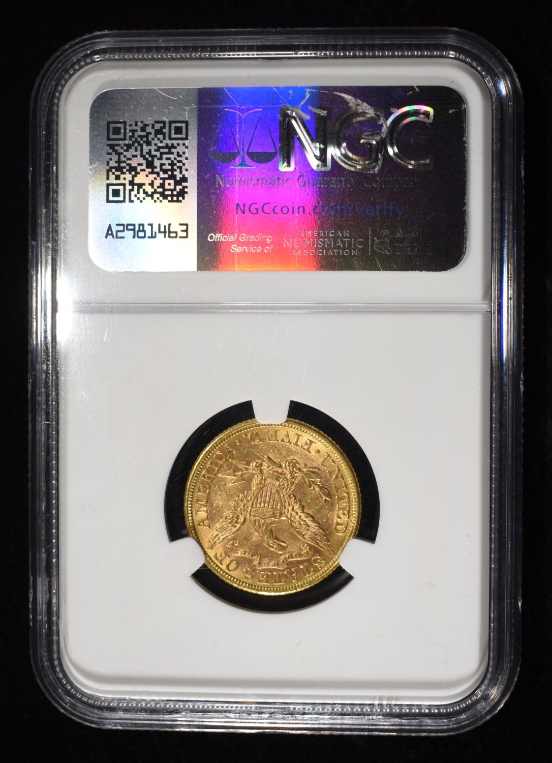 1881 $5 LIBERTY GOLD NGC MS63